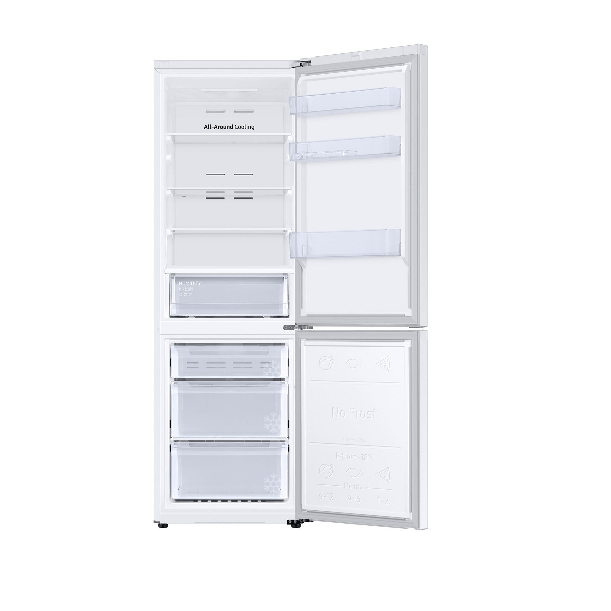 Voir la diapositive 3 : SAMSUNG Réfrigérateur congélateur bas RB3CT600FWW, 344 L, Froid ventilé No frost