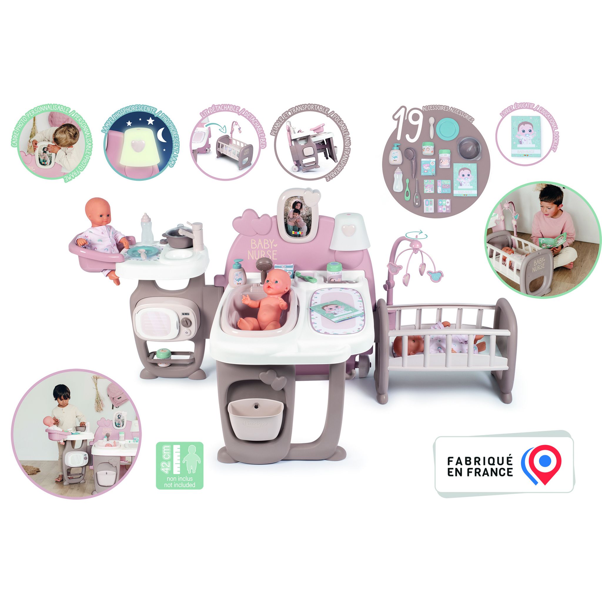 Voir la diapositive 2 : SMOBY Baby Nurse Grande maison de bébés