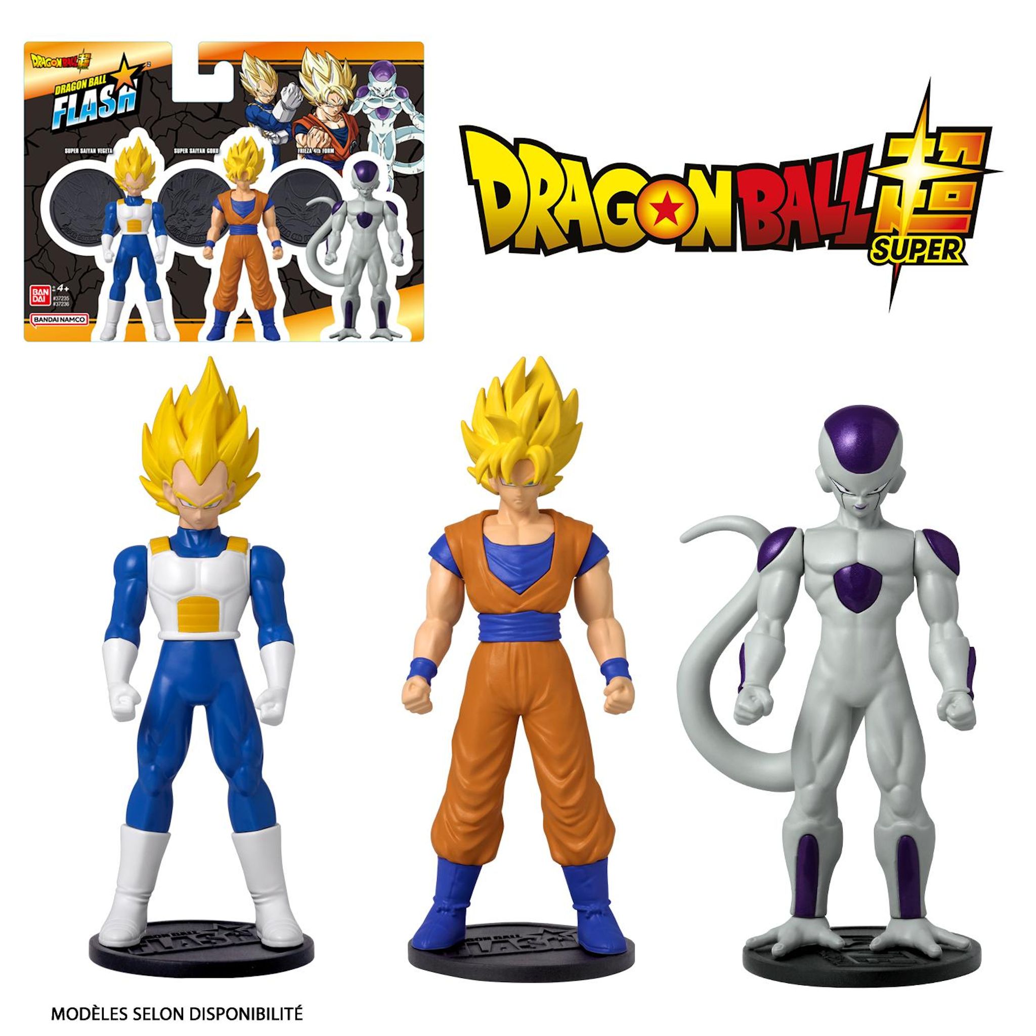 BANDAI Pack 3 figurines Flsh serie 10cm Dragon Ball