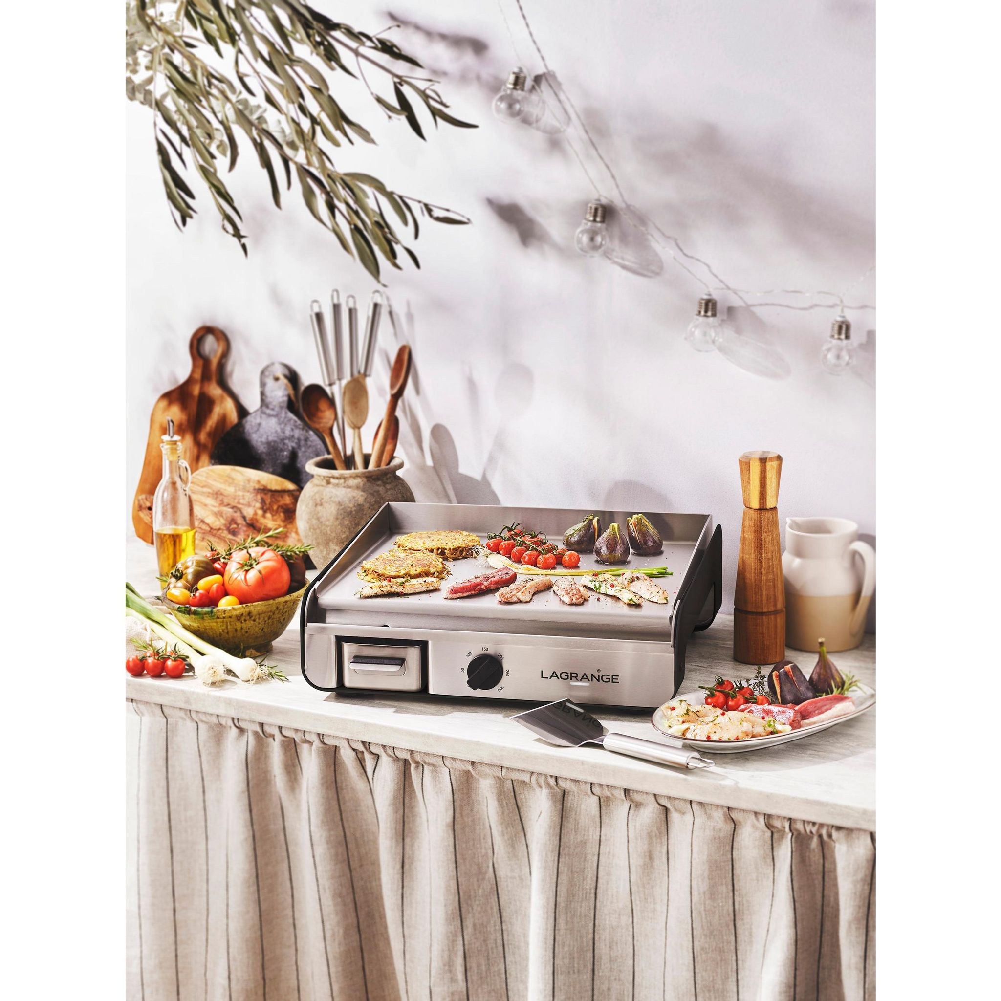 Voir la diapositive 3 : LAGRANGE Plancha électrique 219102 - Inox