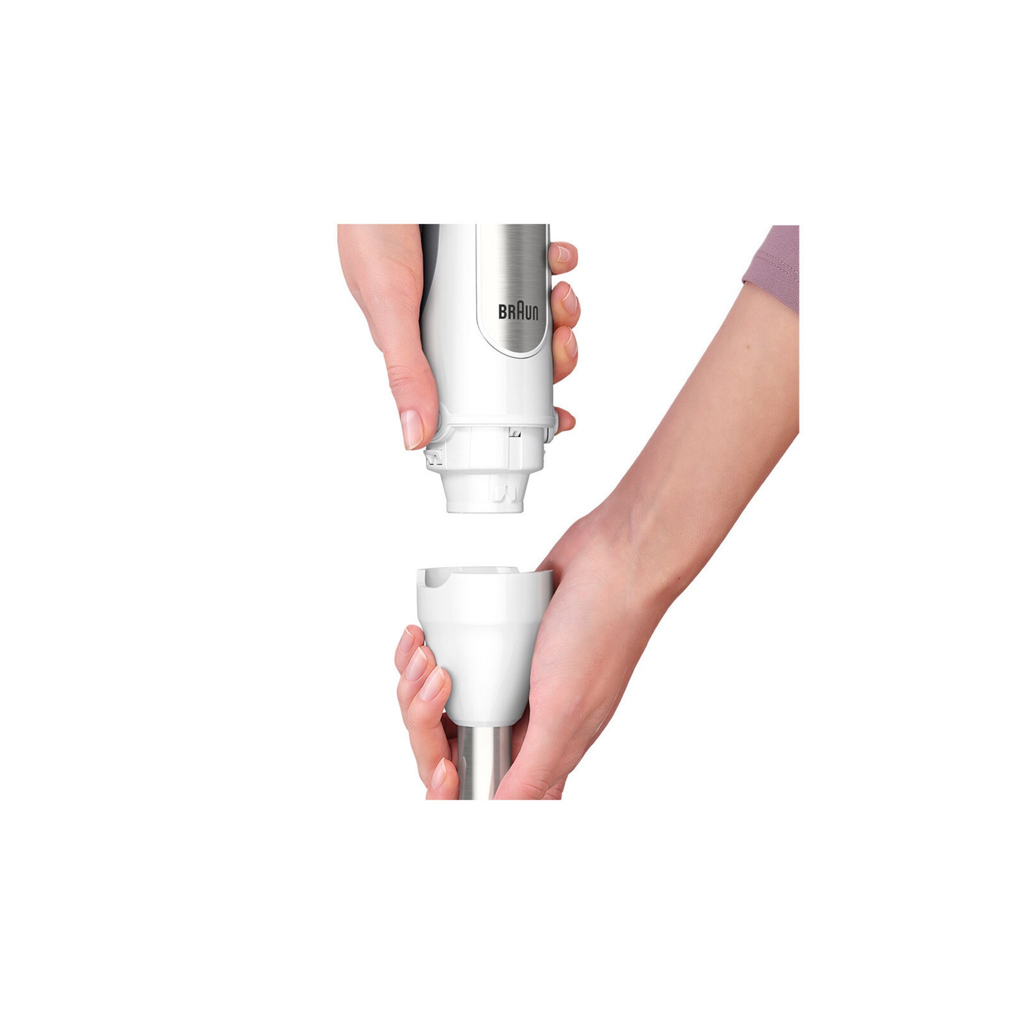 Voir la diapositive 3 : BRAUN Mixeur plongeant MQ7020 - Blanc