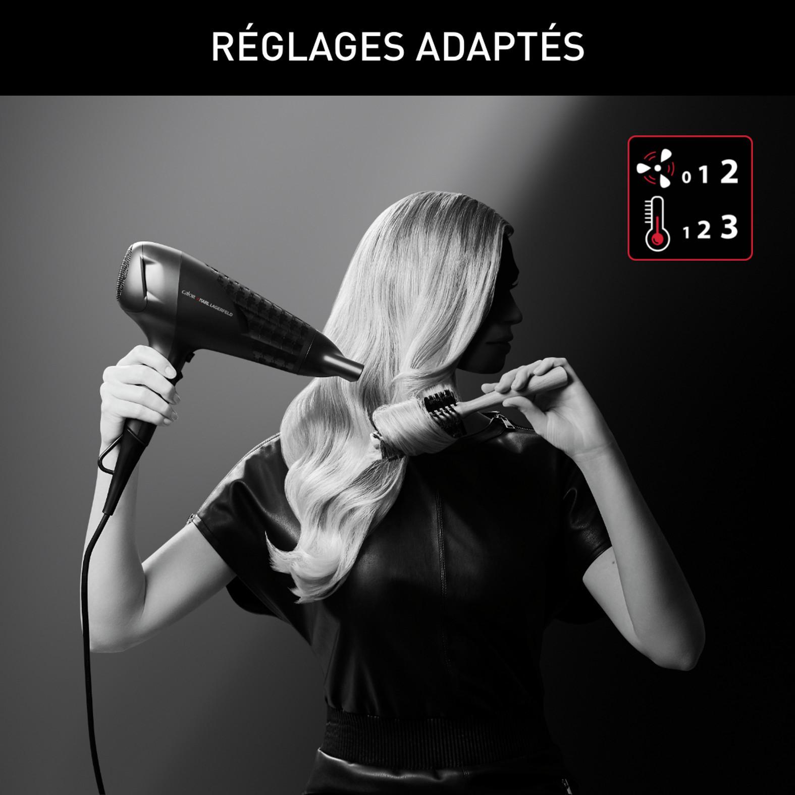 Voir la diapositive 9 : CALOR Sèche cheveux CV581LC0 - Noir