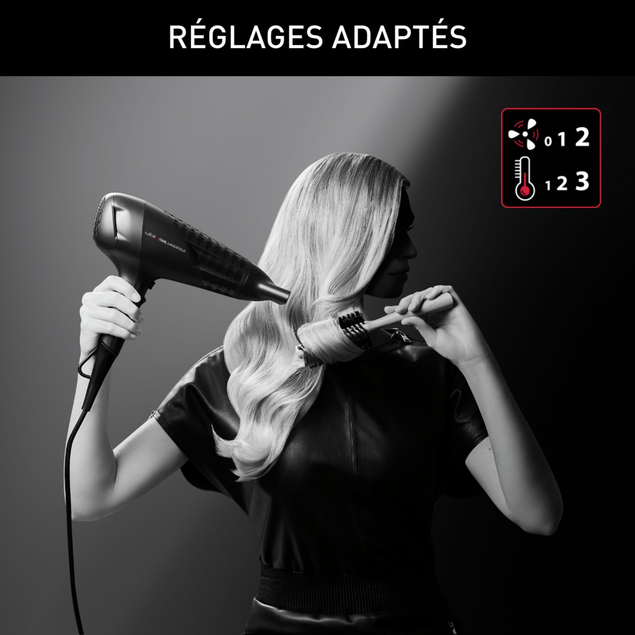 Voir la diapositive 9 : CALOR Sèche cheveux CV581LC0 - Noir