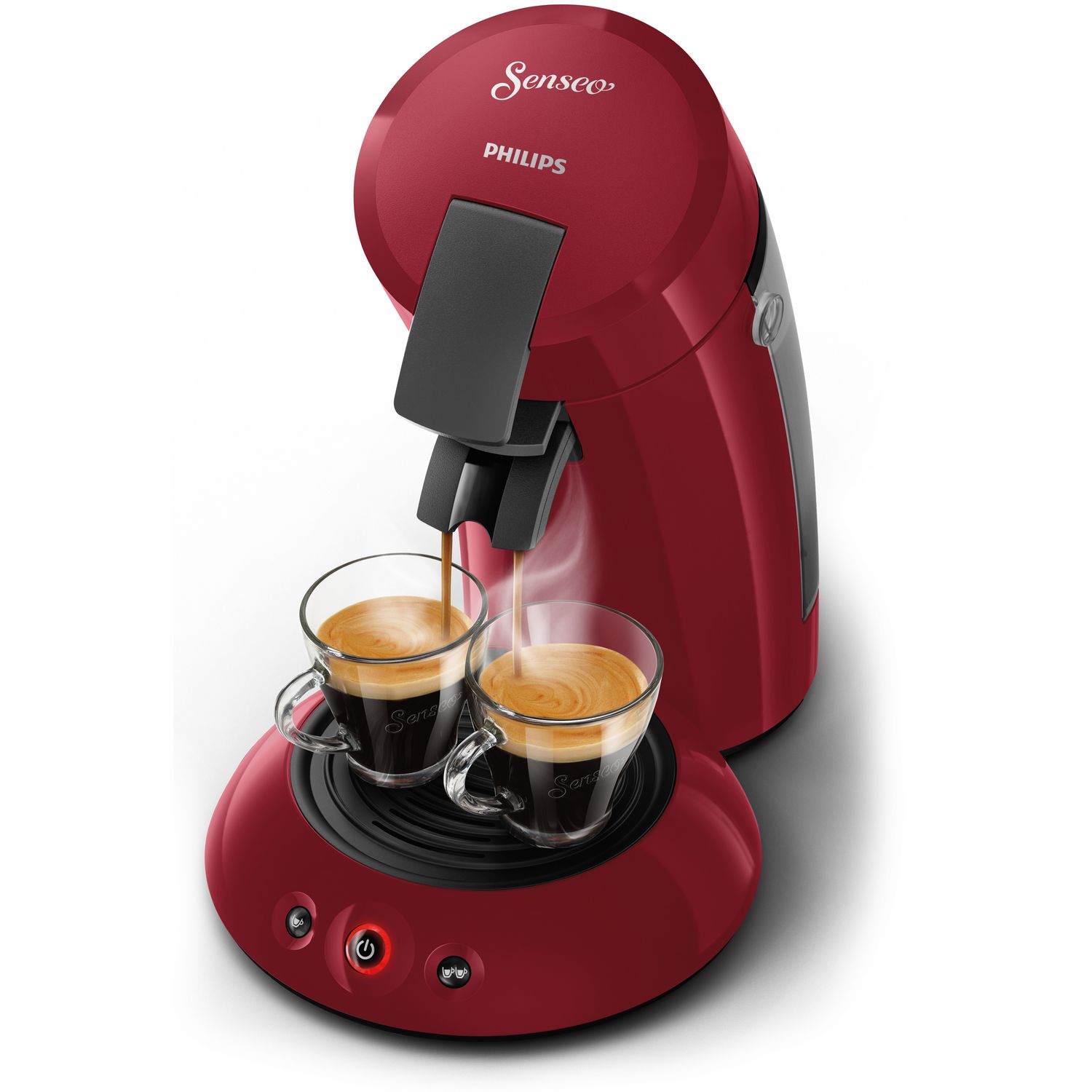 Voir la diapositive 2 : PHILIPS Cafetière à dosettes HD6553/81 - Rouge