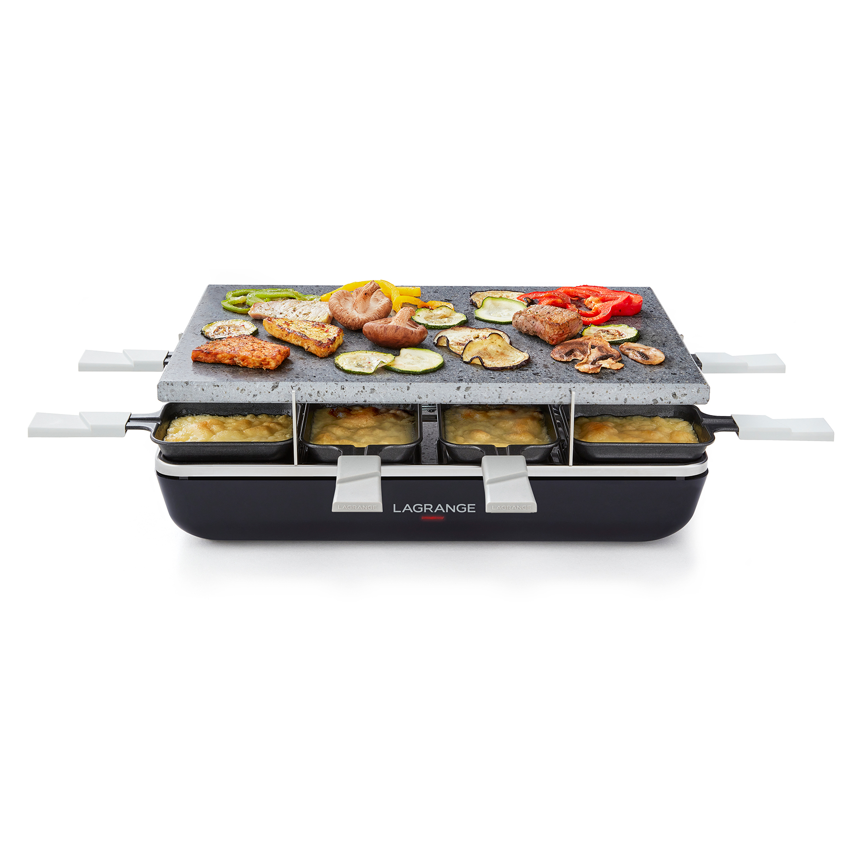 Voir la diapositive 8 : LAGRANGE Appareil à raclette 8 personnes 179201 - Noir