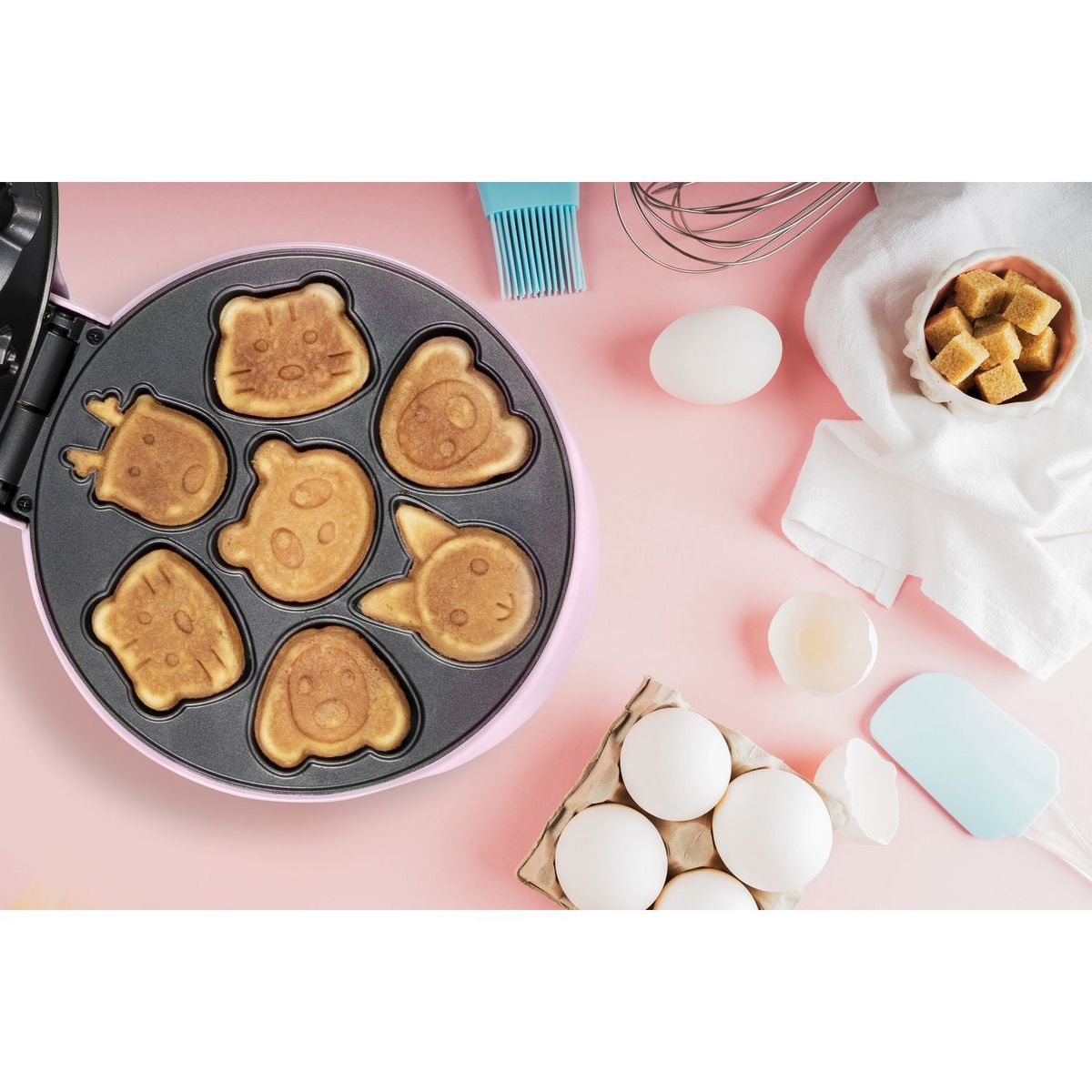 BESTRON Gaufrier animaux AAW700P - Rose