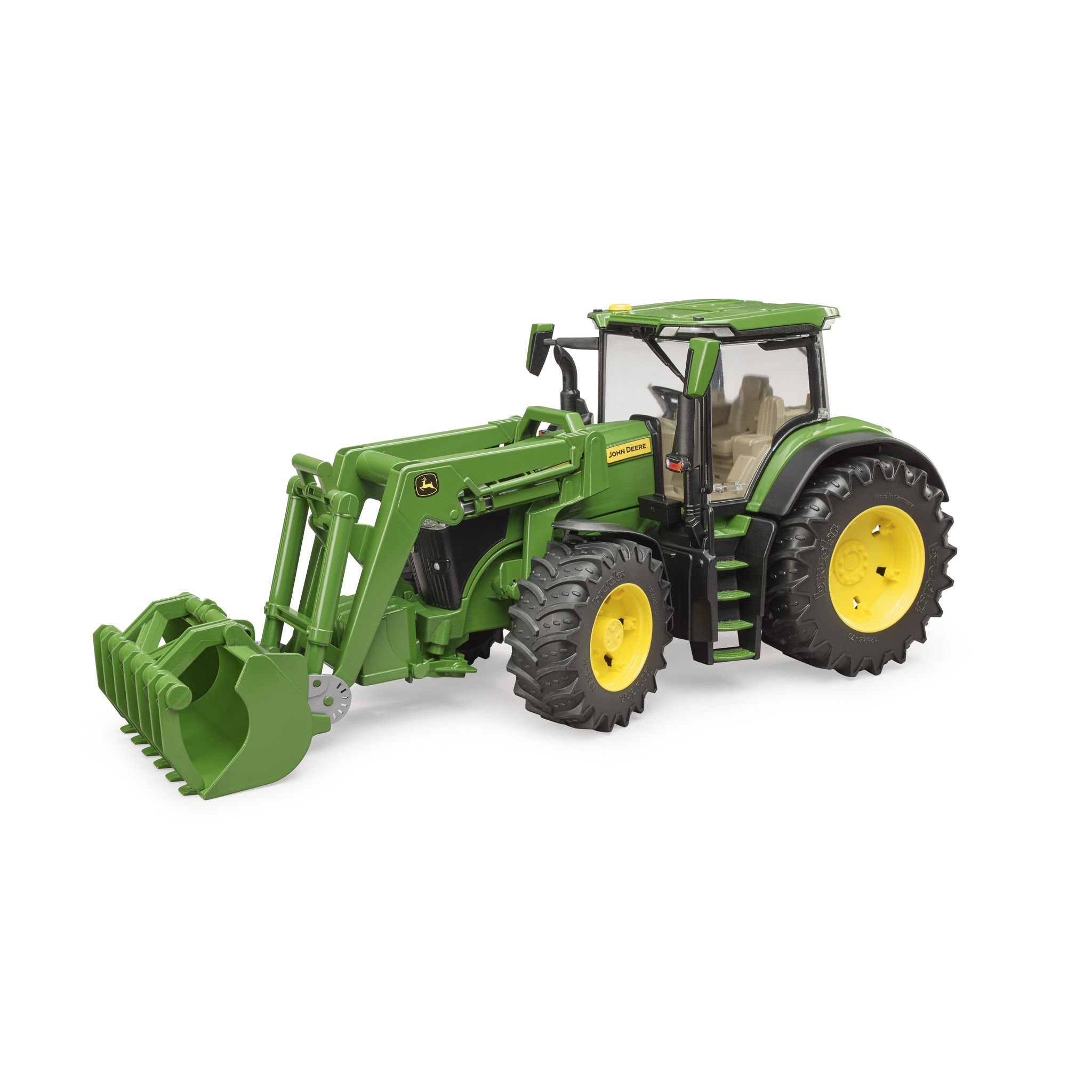 BRUDER Tracteur John Deere 7R350 avec fourche
