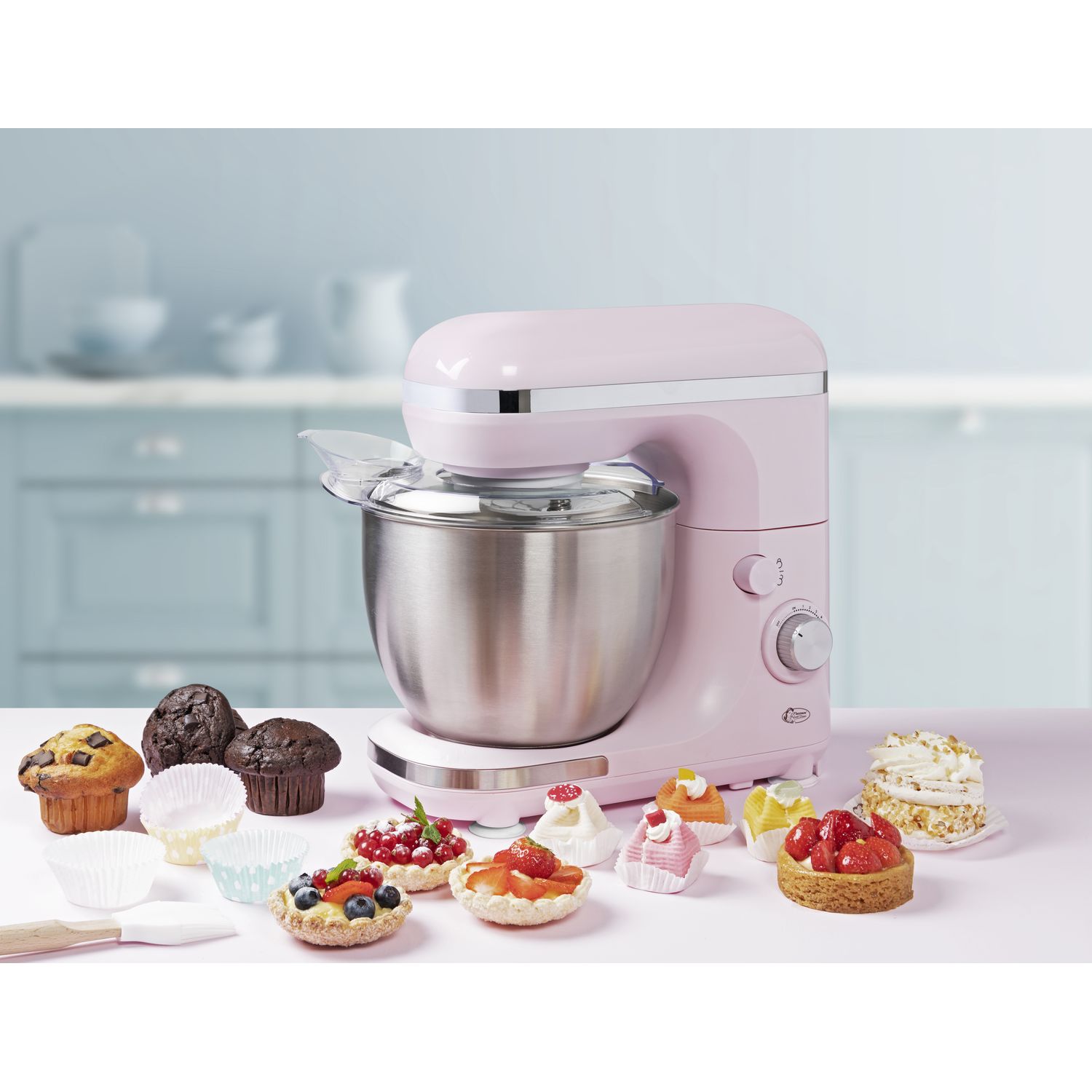 Voir la diapositive 4 : BESTRON Robot pâtissier AKM900M - Rose