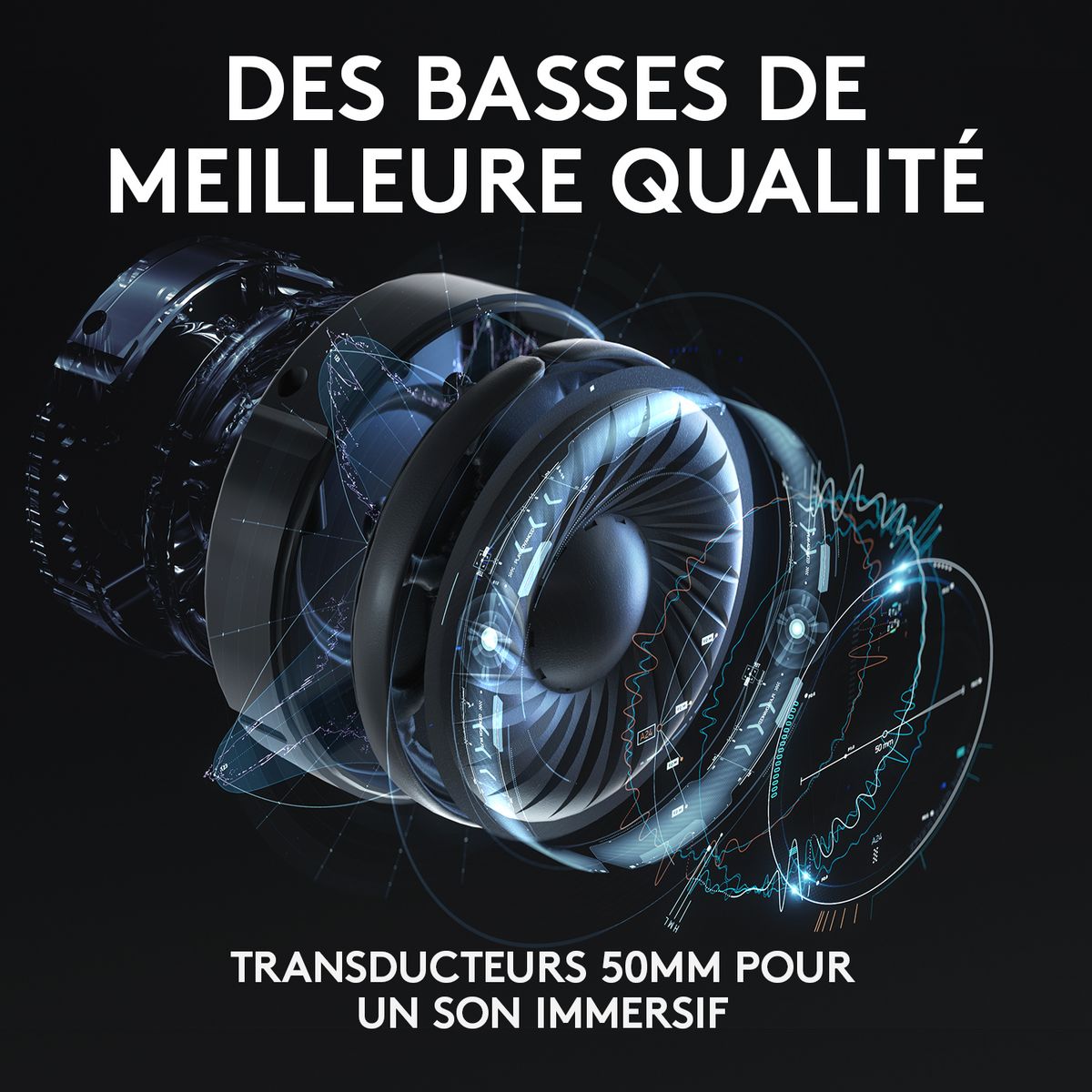 LOGITECH Casque audio G635 casque gaming SF - Noir