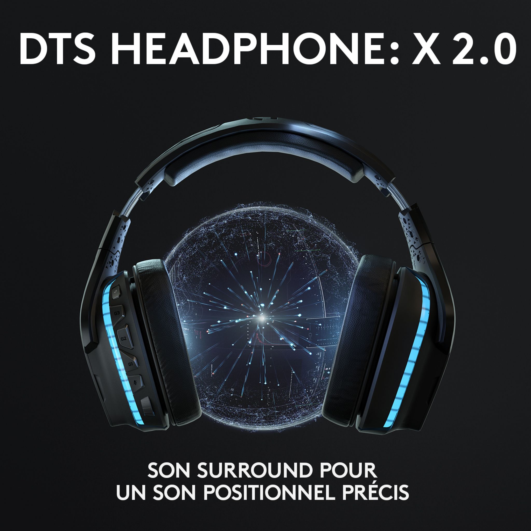 Voir la diapositive 3 : LOGITECH Casque audio G635 casque gaming SF - Noir