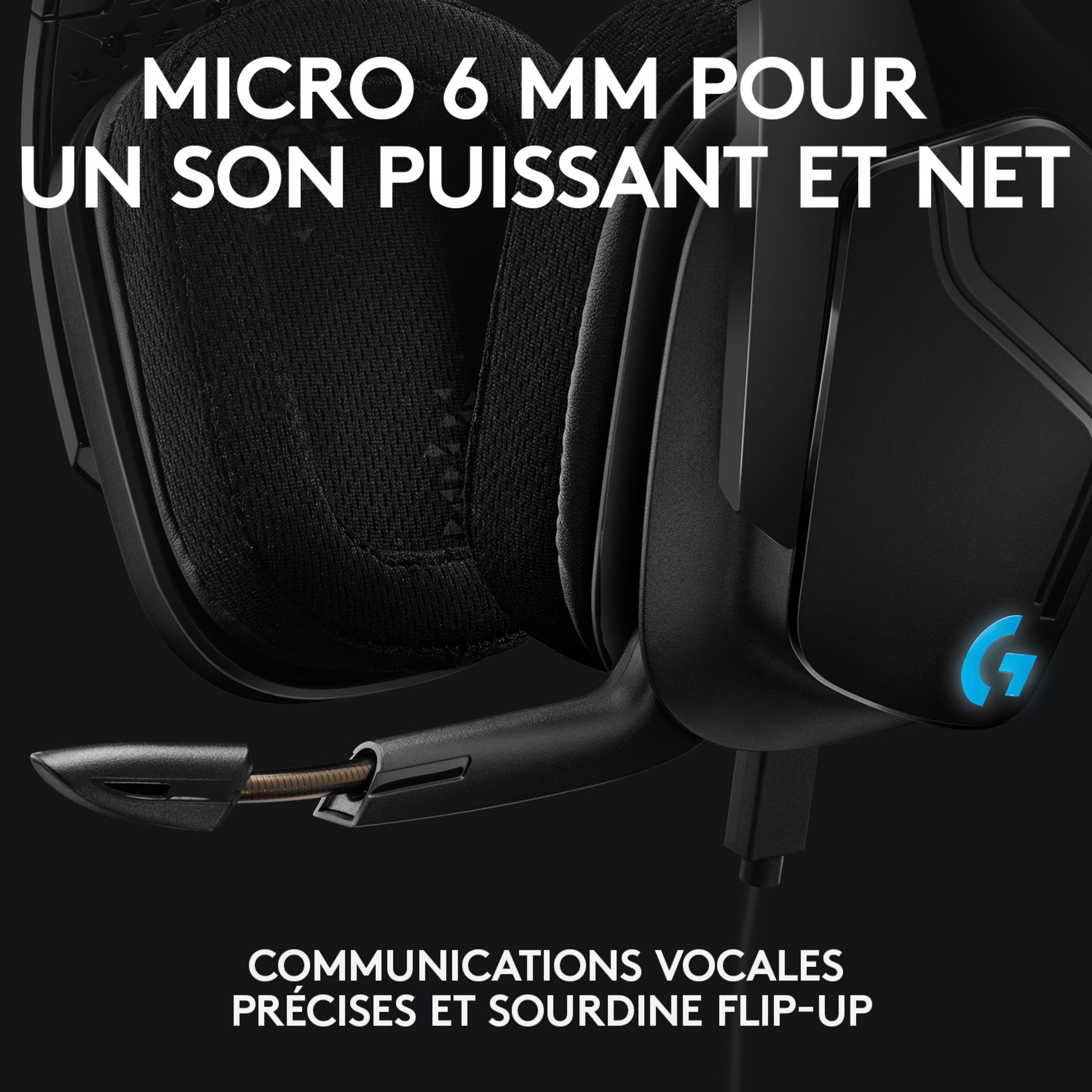 Voir la diapositive 7 : LOGITECH Casque audio G635 casque gaming SF - Noir