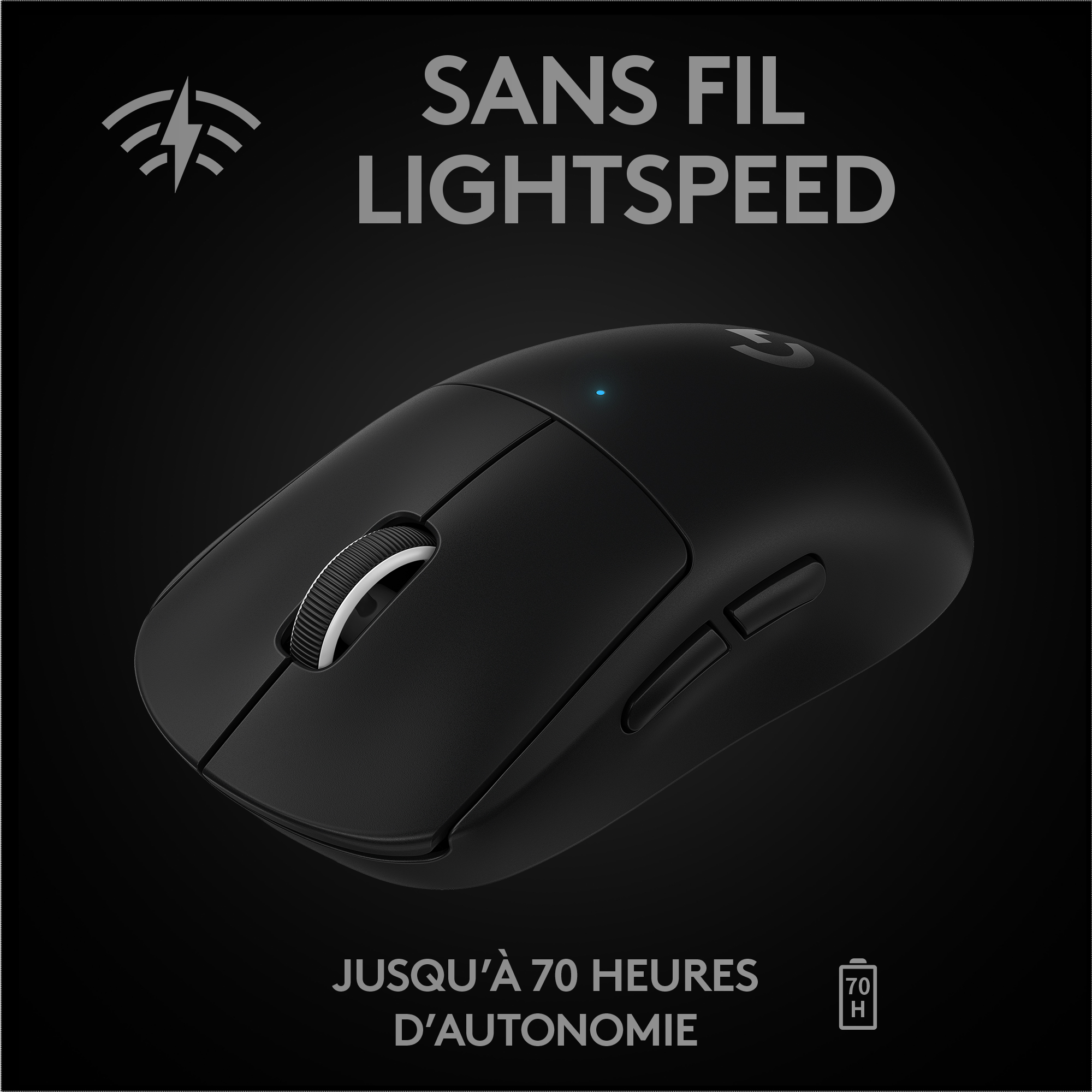 Voir la diapositive 4 : LOGITECH Souris SF PRO X NR - Noir