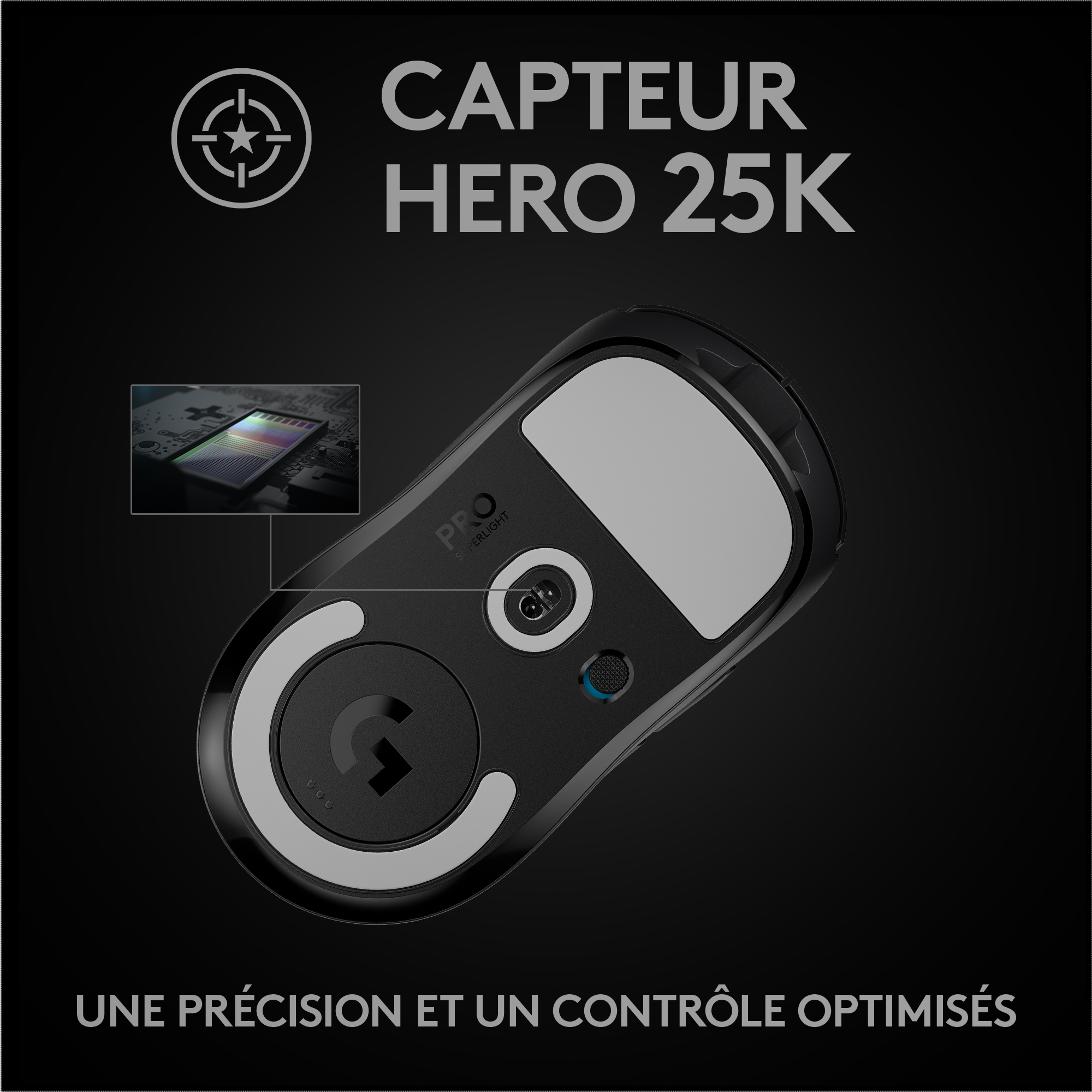 Voir la diapositive 5 : LOGITECH Souris SF PRO X NR - Noir