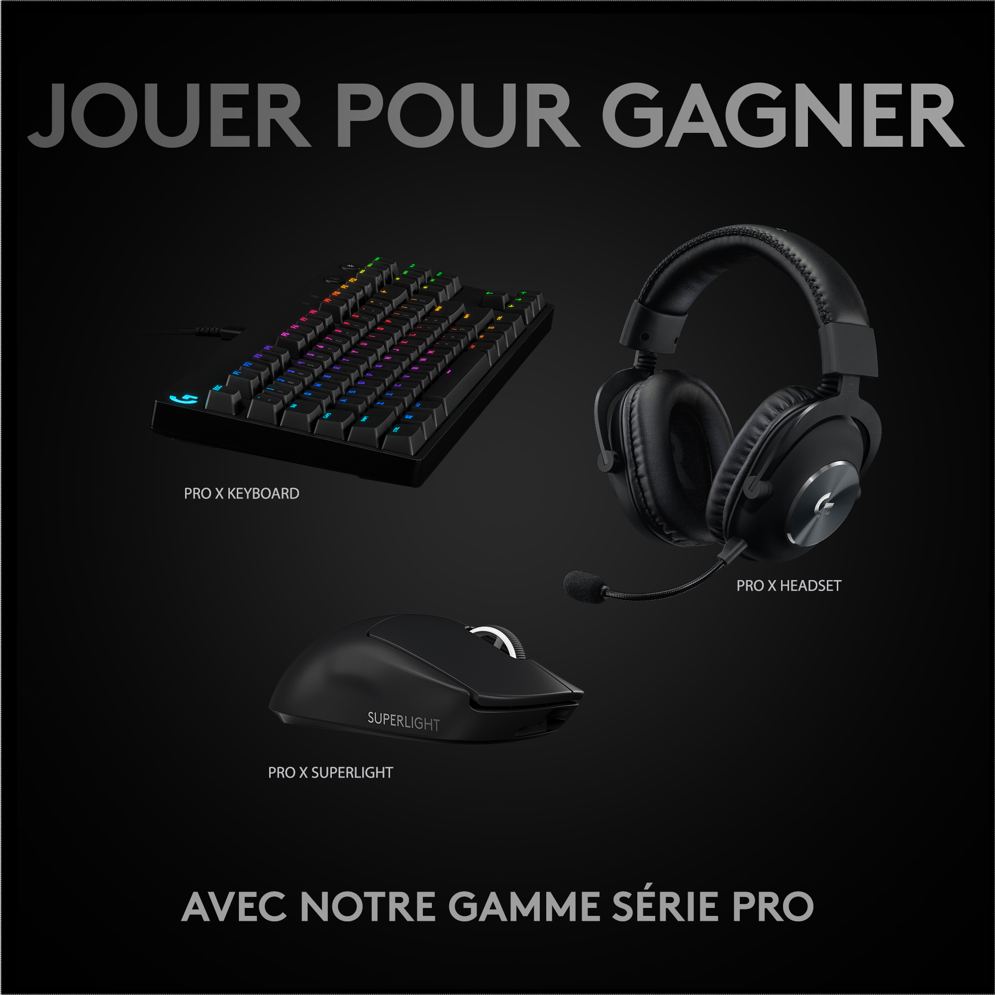 Voir la diapositive 9 : LOGITECH Souris SF PRO X NR - Noir