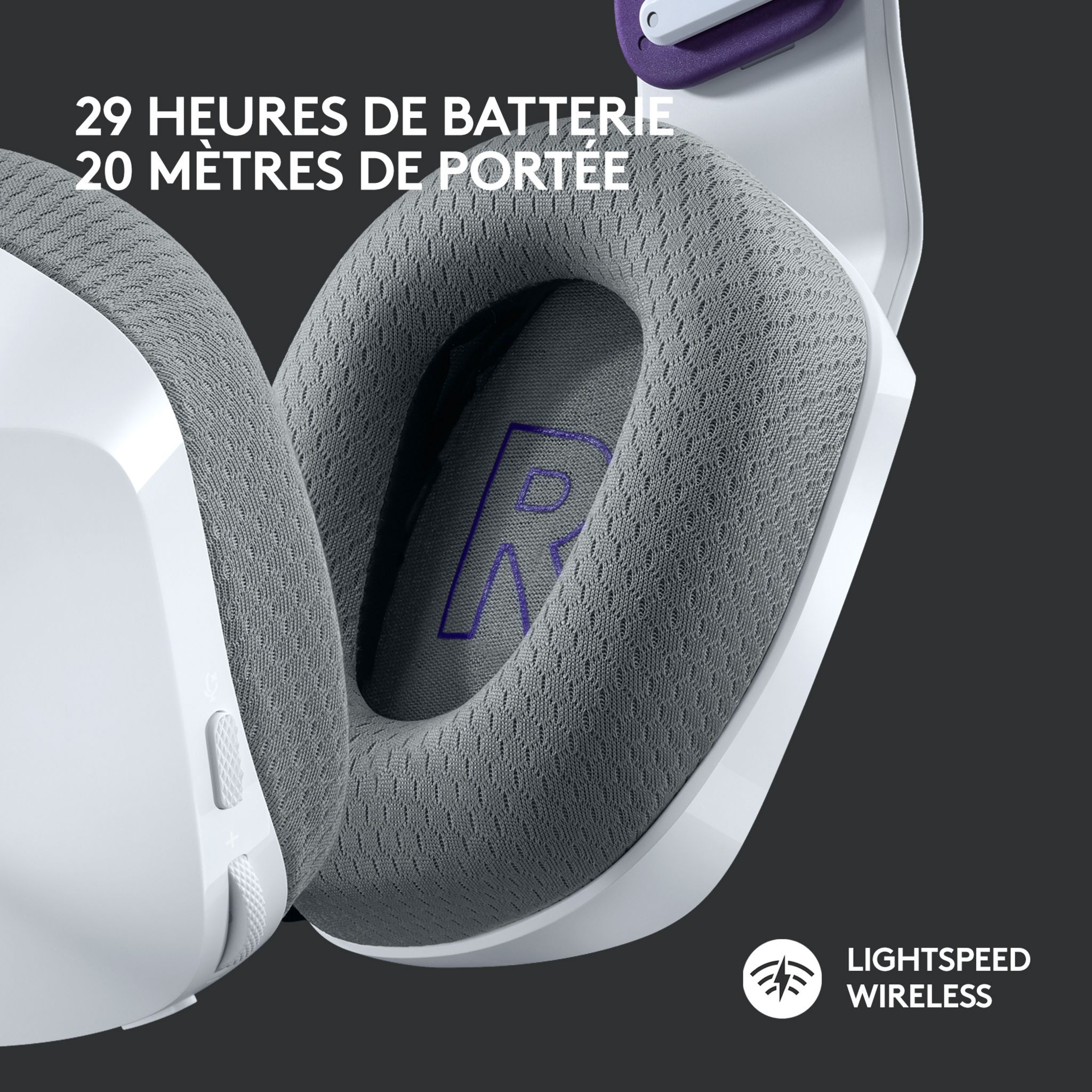 Voir la diapositive 3 : LOGITECH Casque G733 G SF BLC - Blanc