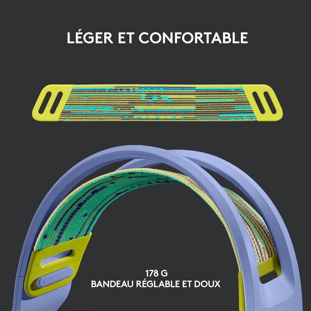 LOGITECH Casque audio G733 SF - Lilas