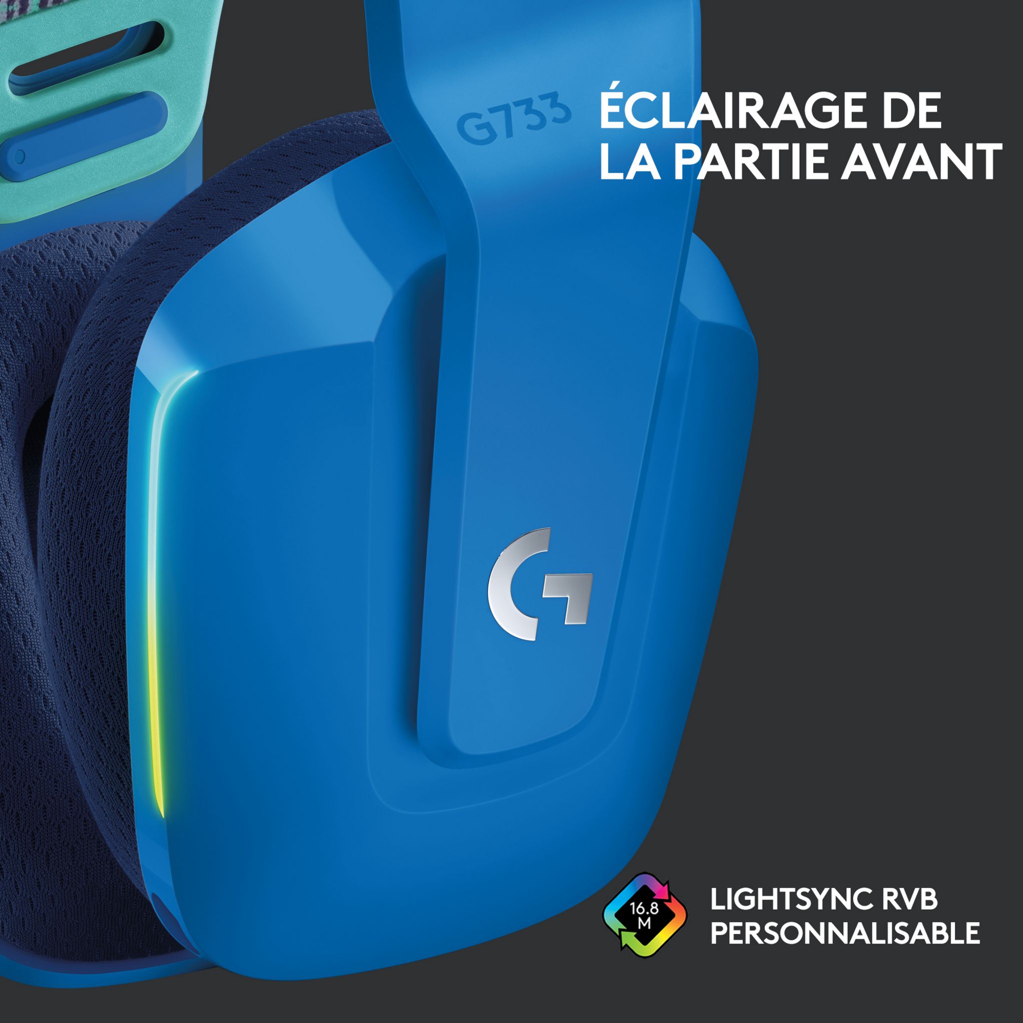 Voir la diapositive 4 : LOGITECH Casque audio G733 G SF - Bleu