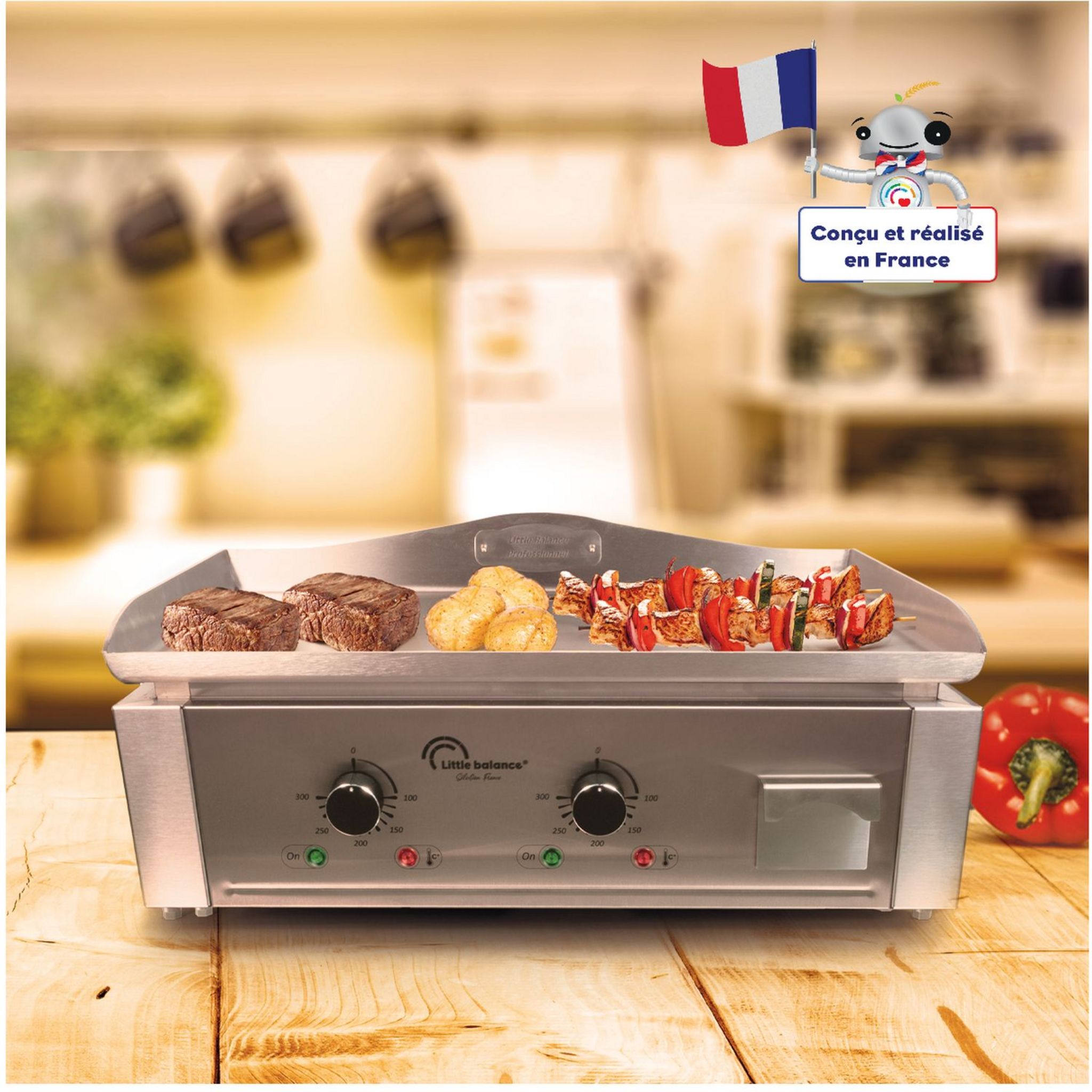Voir la diapositive 4 : LITTLE BALANCE Plancha électrique AQ 8476 - Inox