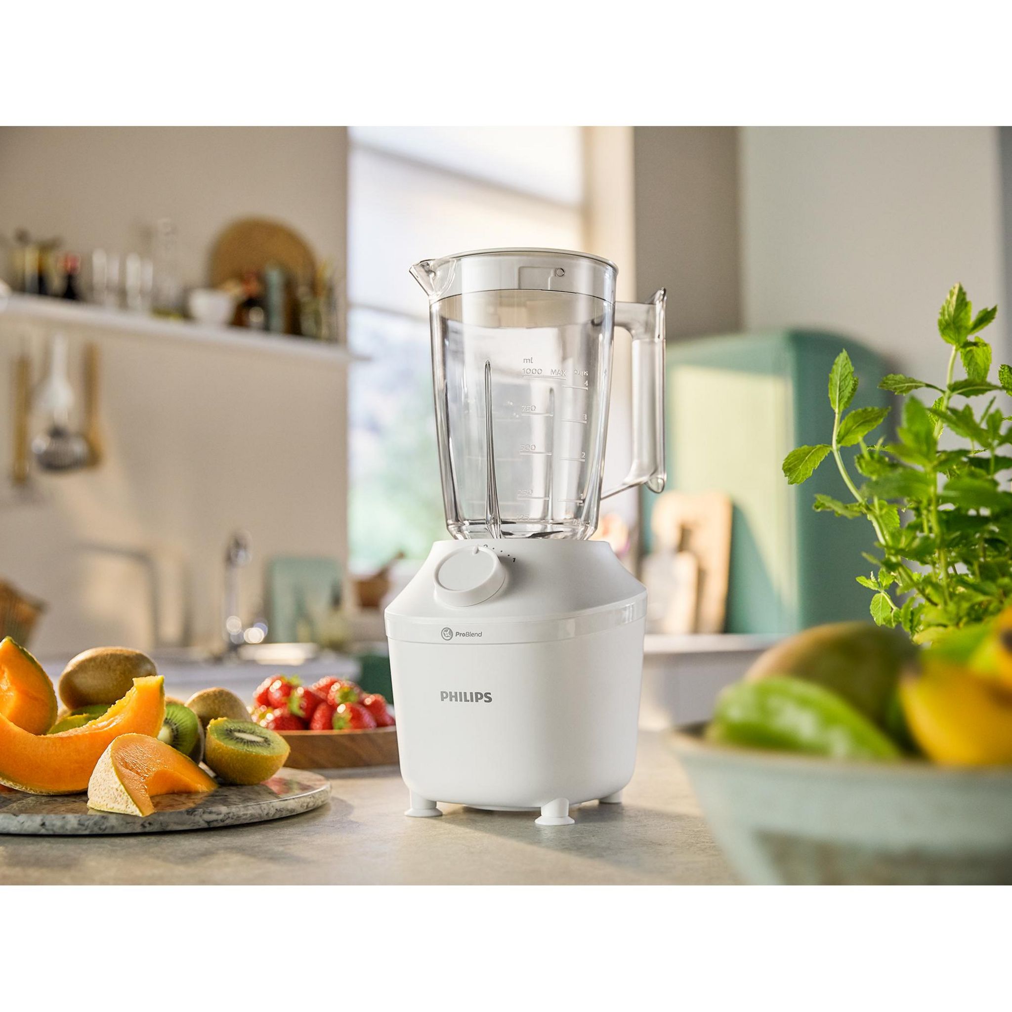 Voir la diapositive 7 : PHILIPS Blender HR2041/00 - Blanc