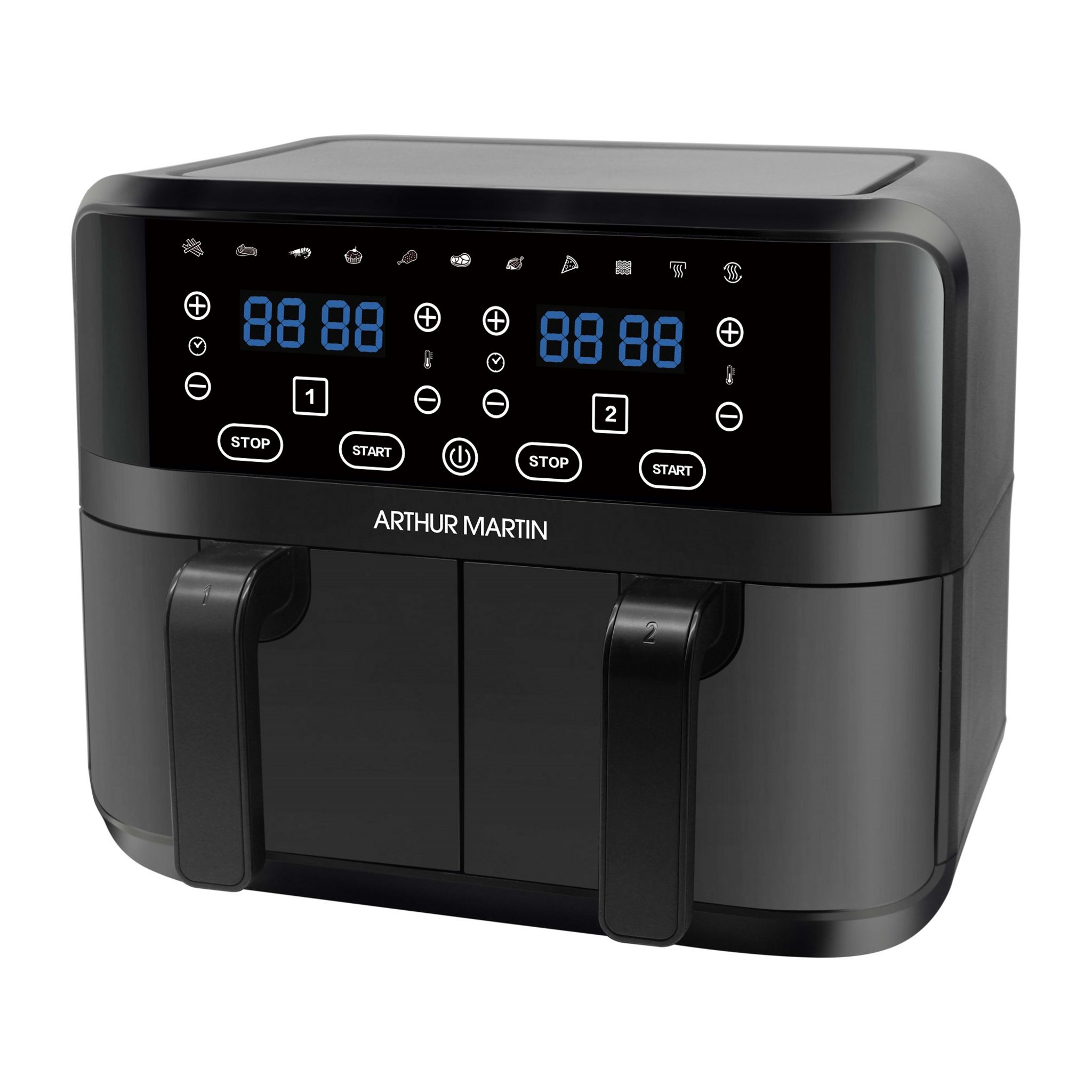 Voir la diapositive 5 : ARTHUR MARTIN Friteuse électrique sans huile à air chaud Air fryer AMPAF86 - Noir