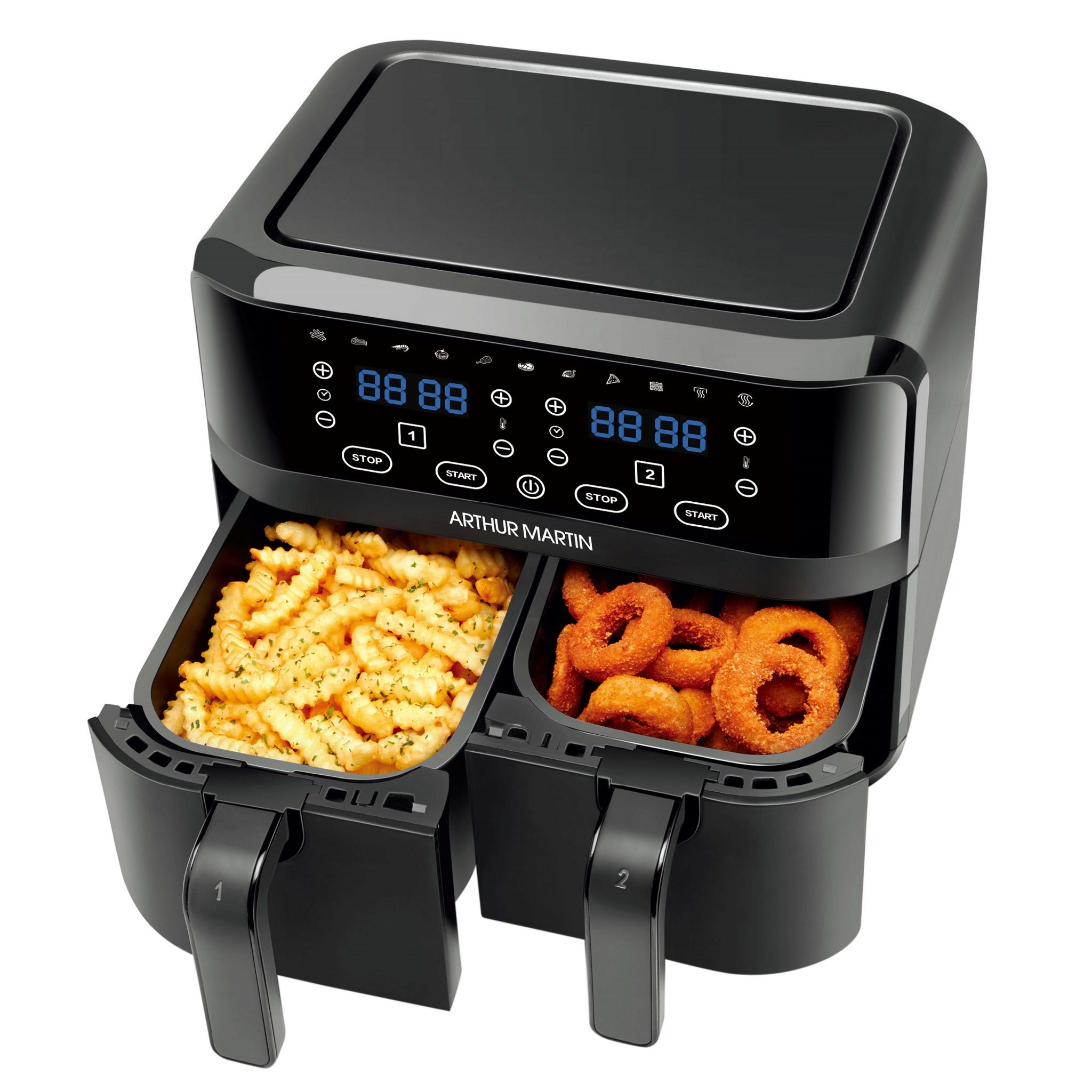 Voir la diapositive 6 : ARTHUR MARTIN Friteuse électrique sans huile à air chaud Air fryer AMPAF86 - Noir