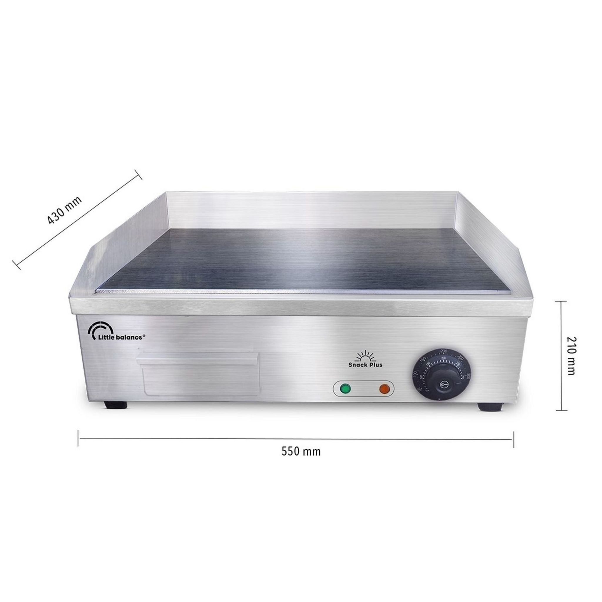 Voir la diapositive 2 : LITTLE BALANCE Plancha électrique Snack 8568 +- Inox