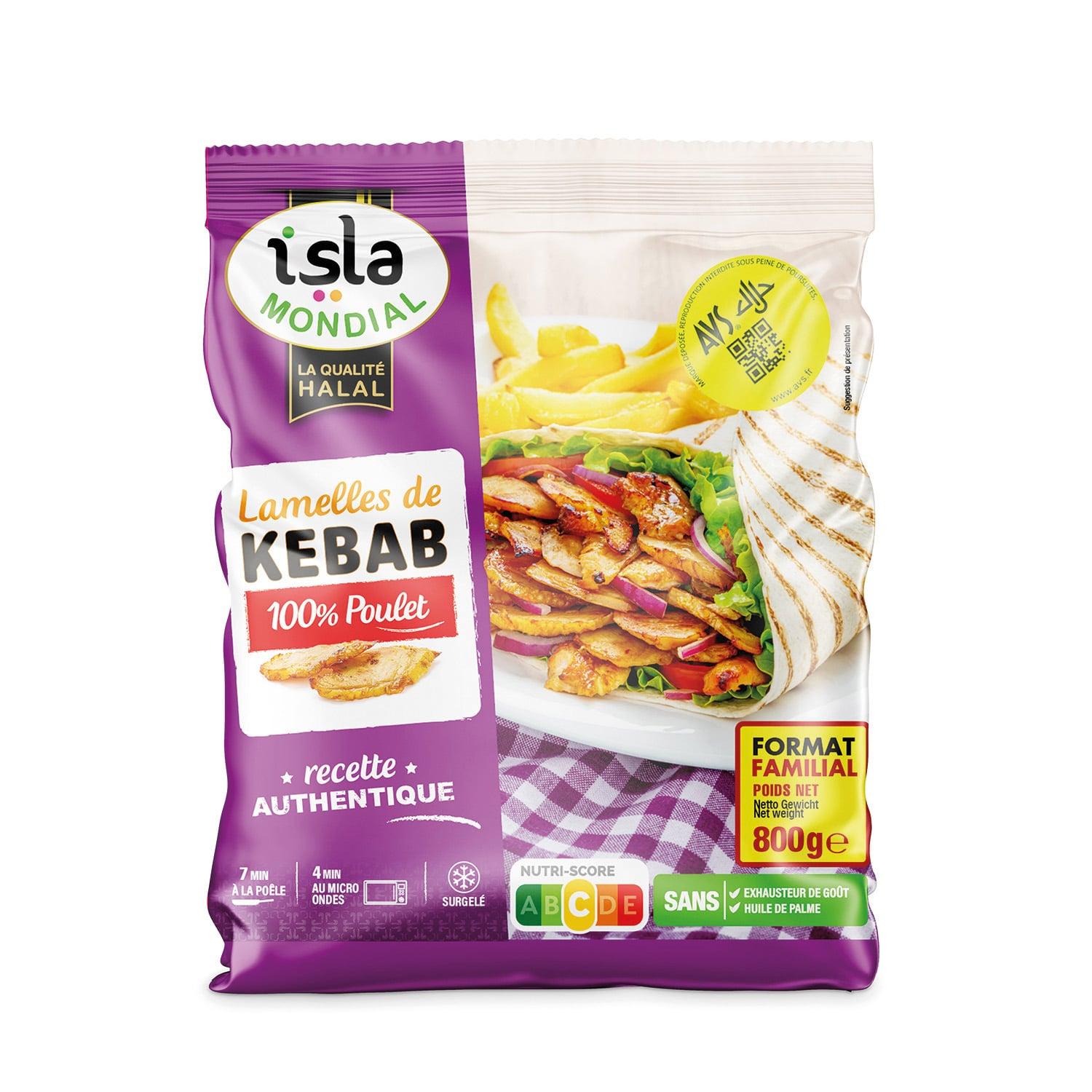 Voir la diapositive 2 : ISLA MONDIAL Lamelles de kebab halal 800g
