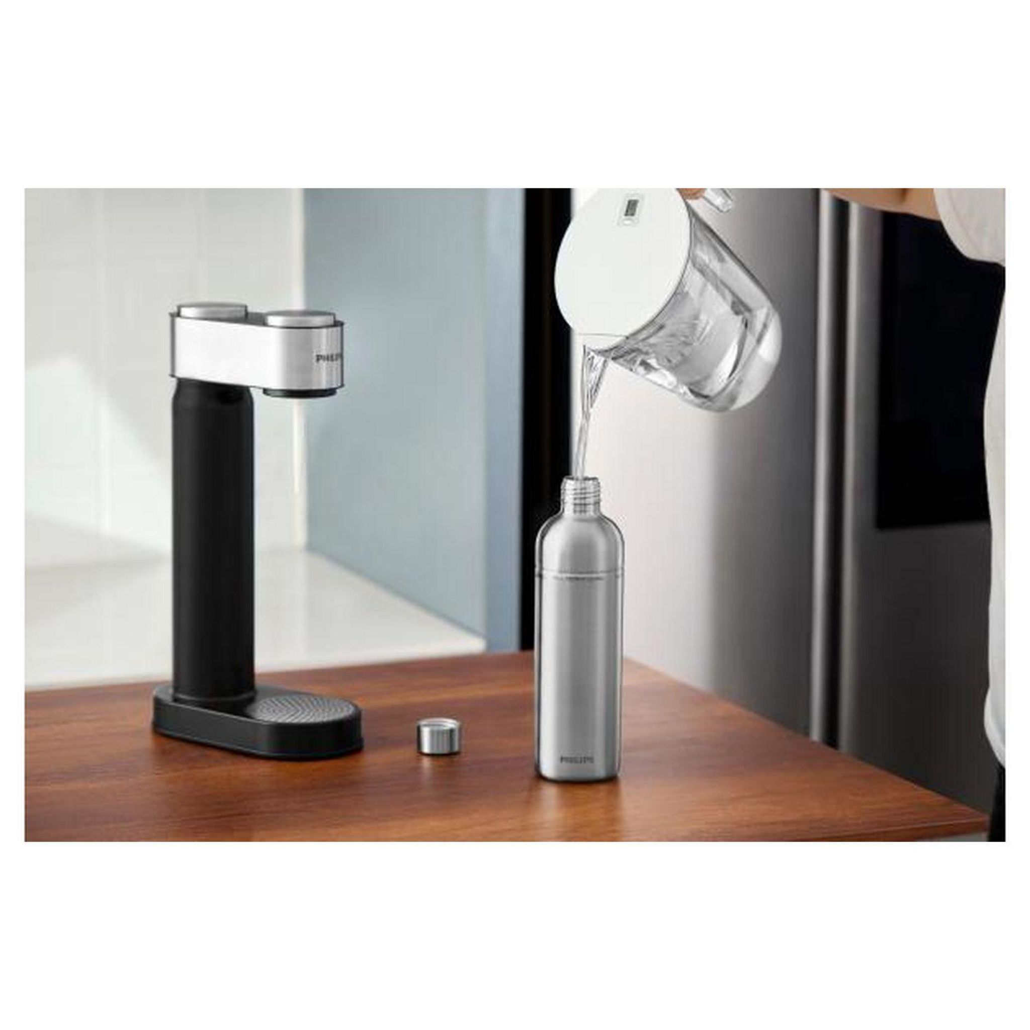 Voir la diapositive 3 : PHILIPS Bouteille acier inoxydable 1 L ADD917STT - Gris