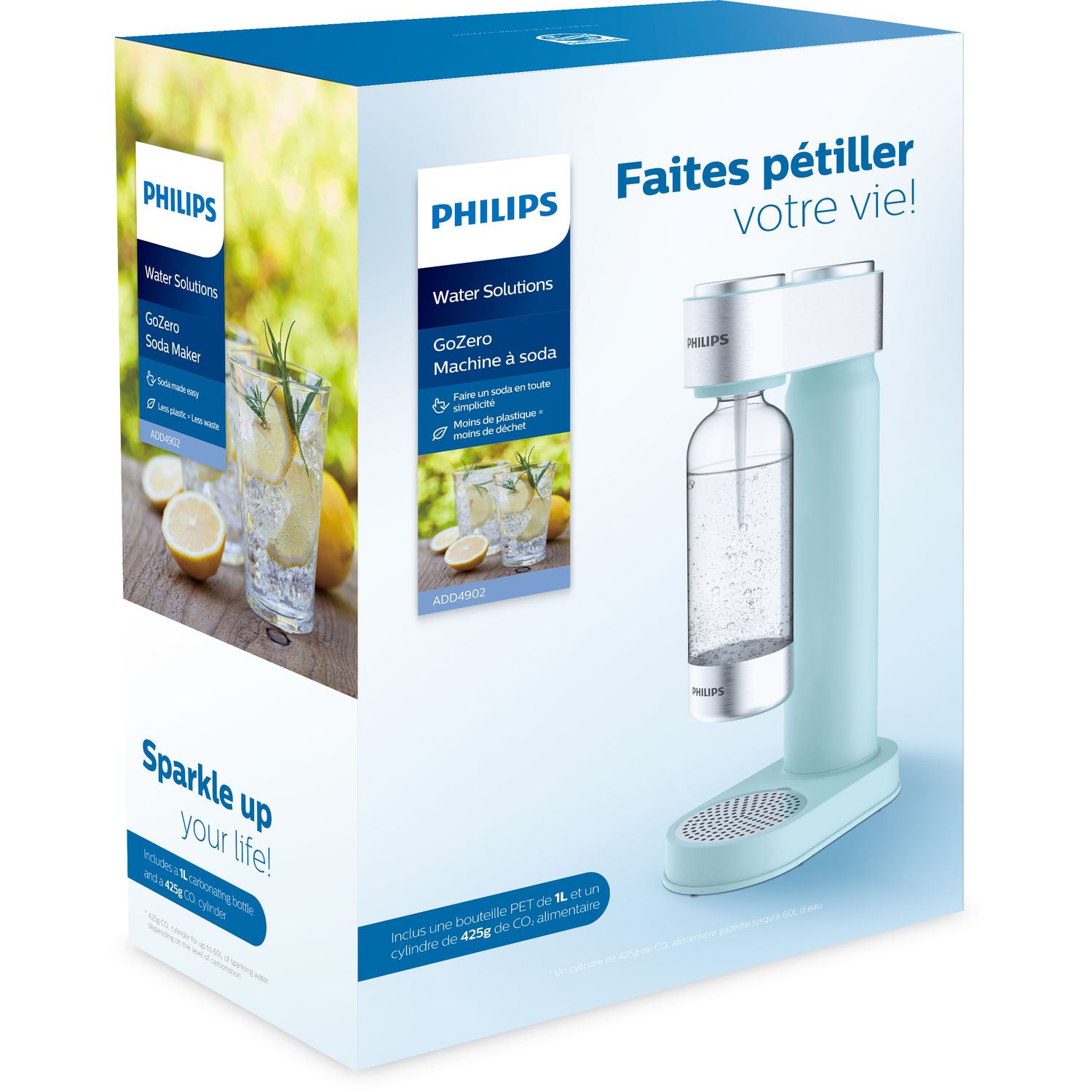 Voir la diapositive 7 : PHILIPS Machine à soda ADD4902MT - Vert menthe