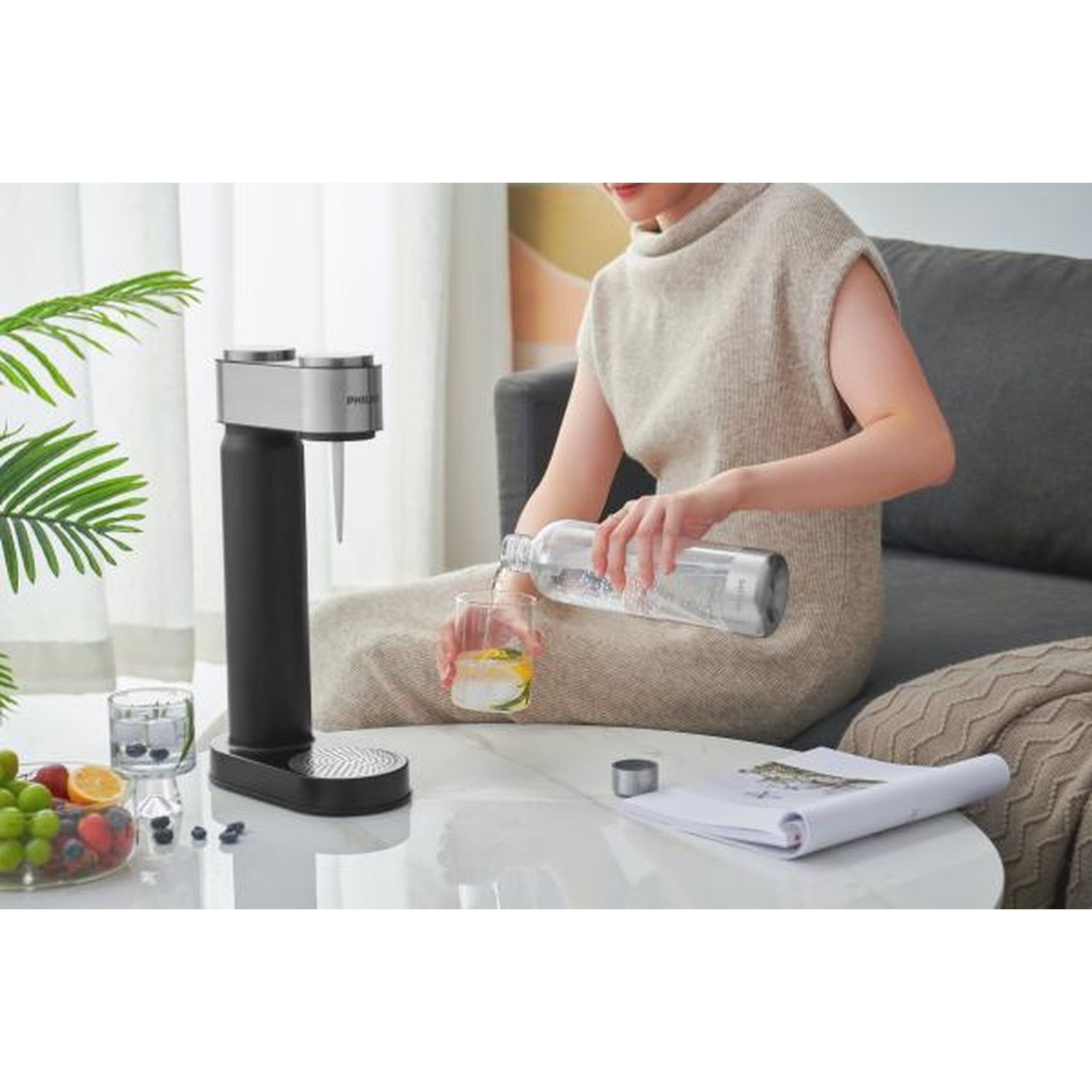 Voir la diapositive 3 : PHILIPS Machine à soda ADD4902BK - Noir