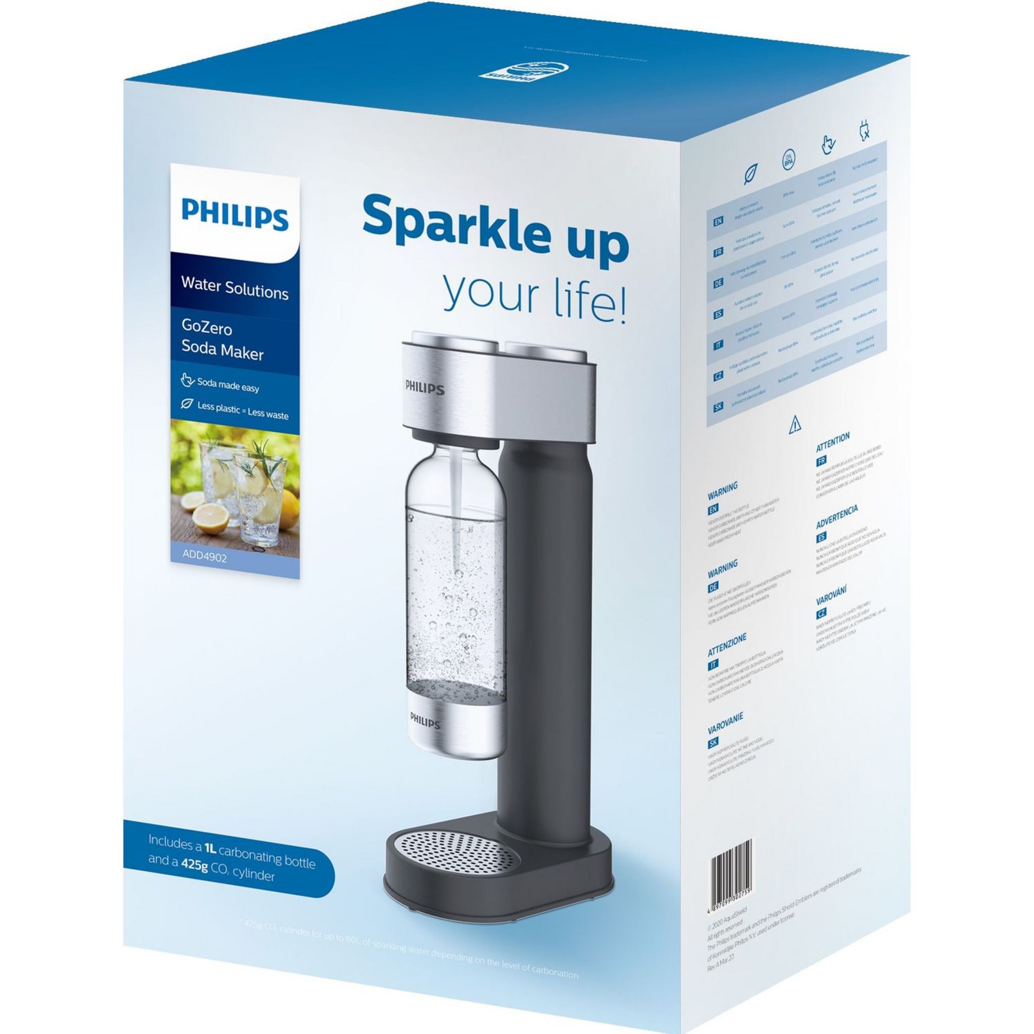 Voir la diapositive 5 : PHILIPS Machine à soda ADD4902BK - Noir