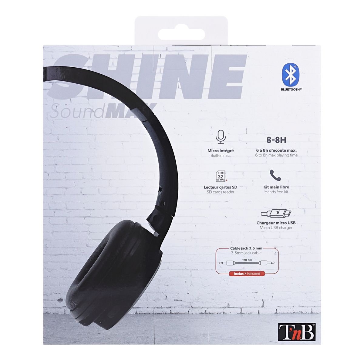 TNB Caque Bluetooth Shine 3 - Noir