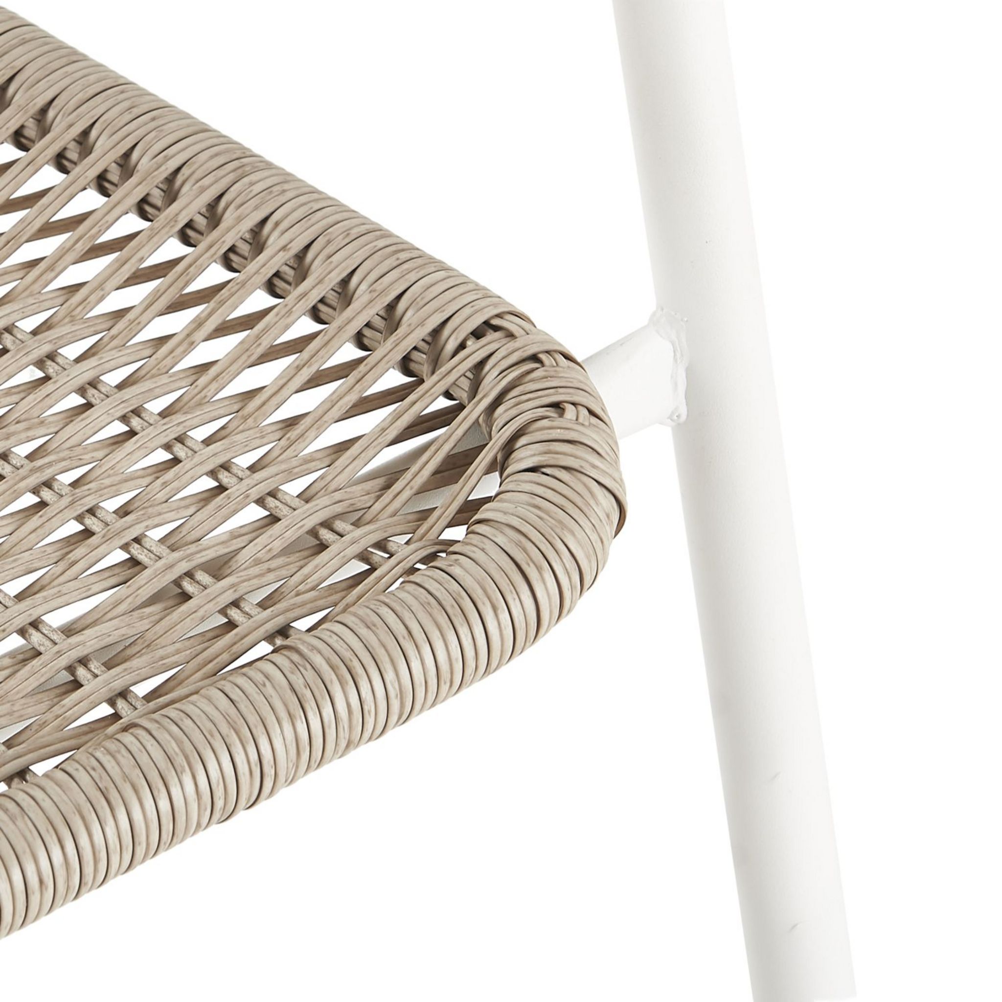 Voir la diapositive 2 : GARDENSTAR Chaise de jardin bistrot - Rotin - Crème brûlée