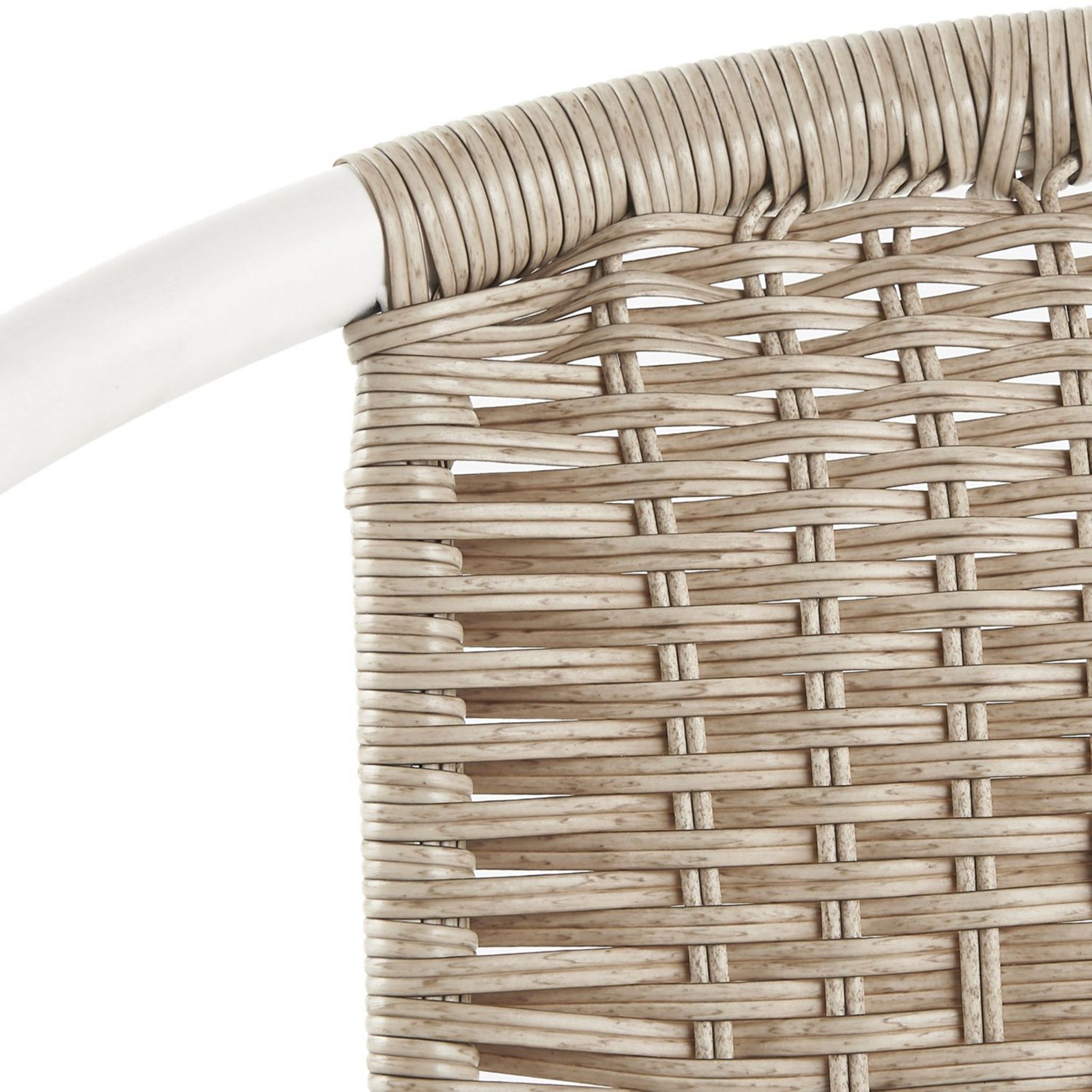 Voir la diapositive 3 : GARDENSTAR Chaise de jardin bistrot - Rotin - Crème brûlée