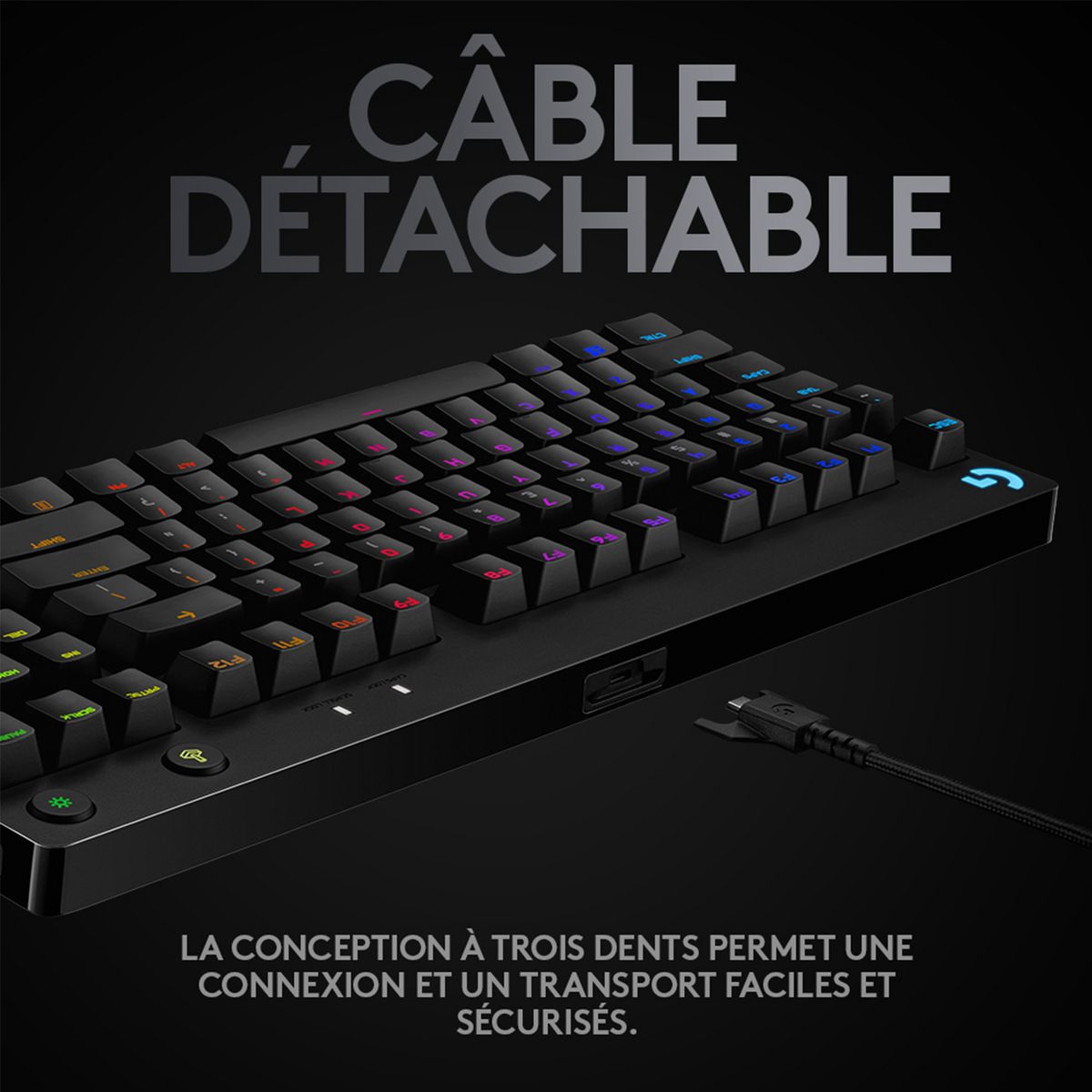 LOGITECH Clavier Gaming PRO NR - Noir