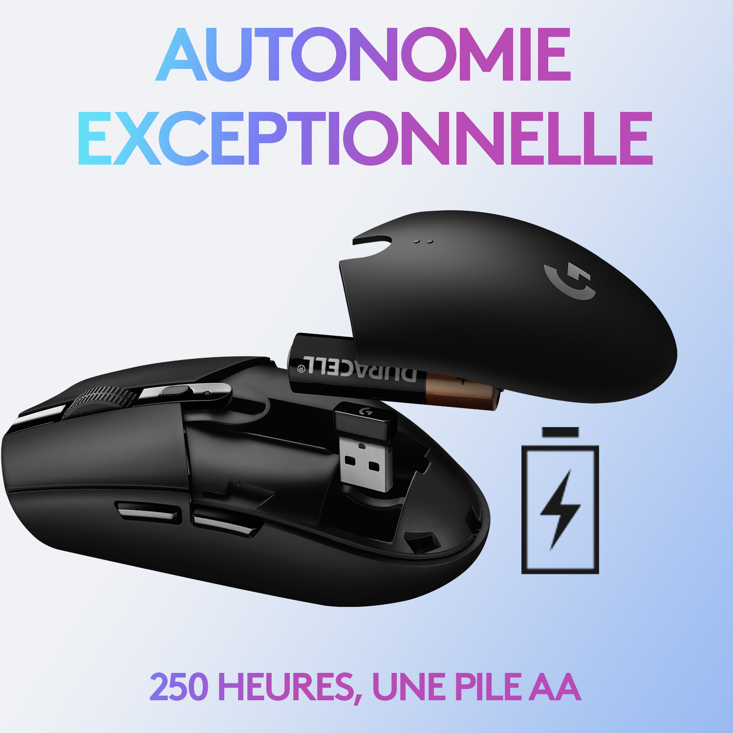 Voir la diapositive 4 : LOGITECH Souris G305 Gaming BC - Blanc
