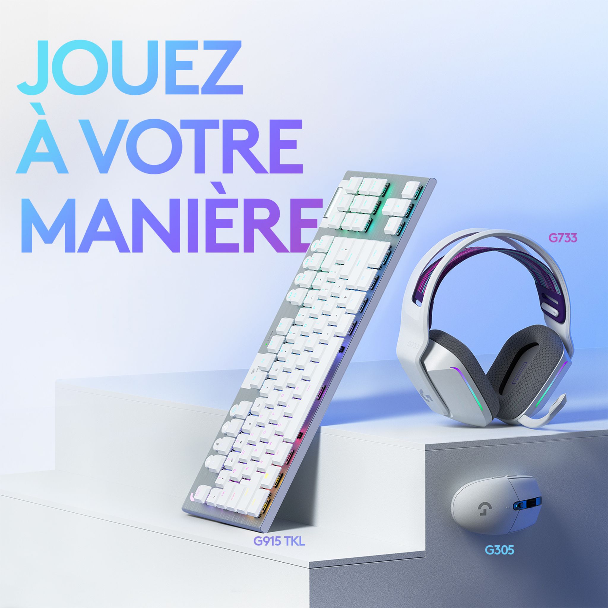 Voir la diapositive 8 : LOGITECH Souris G305 Gaming BC - Blanc