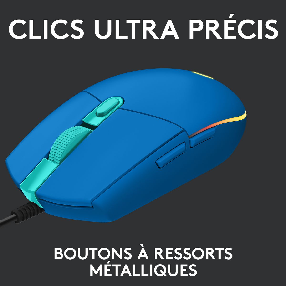 LOGITECH Souris G203 BL Gaming - Bleu