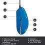 Voir la diapositive 6 : LOGITECH Souris G203 BL Gaming - Bleu