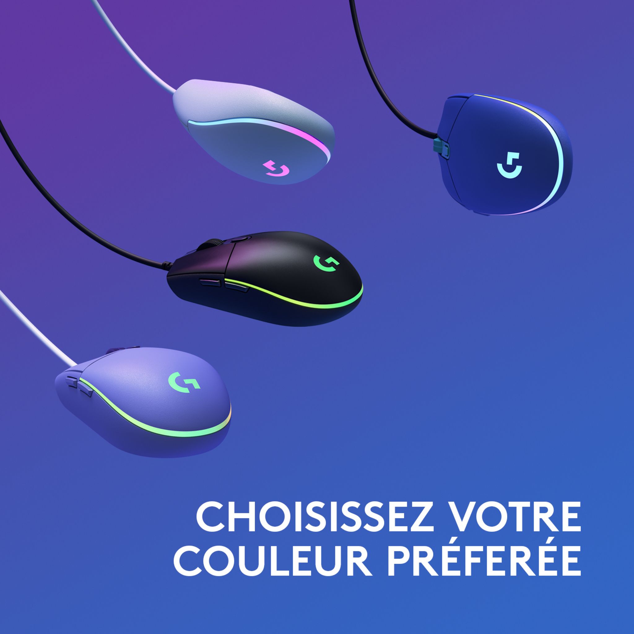 Voir la diapositive 7 : LOGITECH Souris G203 BL Gaming - Bleu