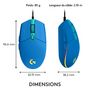 Voir la diapositive 8 : LOGITECH Souris G203 BL Gaming - Bleu