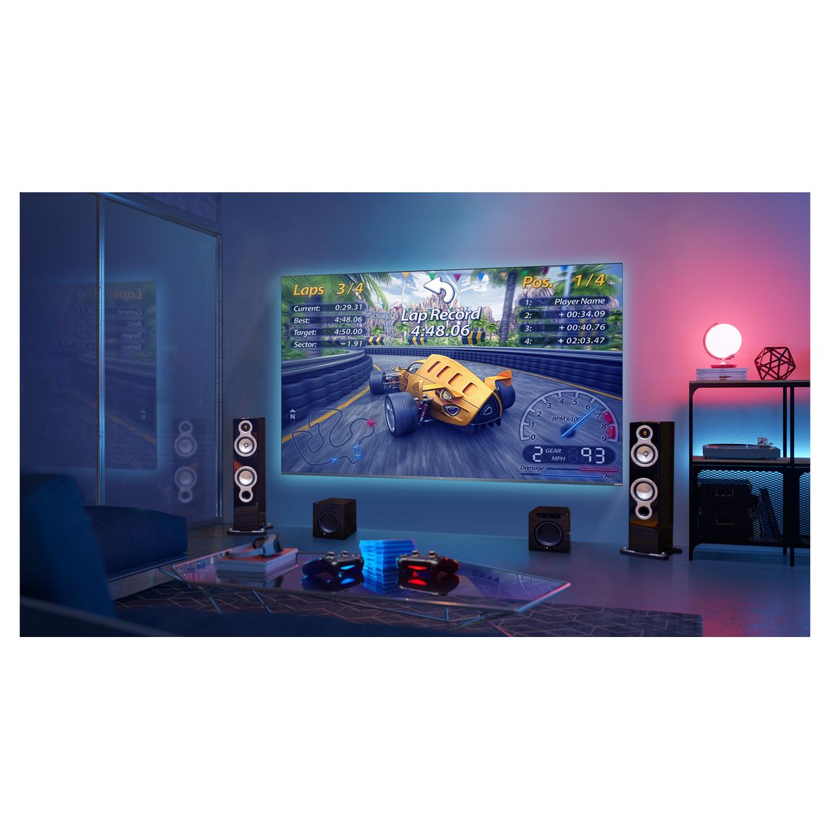 Voir la diapositive 9 : TCL TV QLED Ultra HD 65C635 165 cm Google TV & Game Master