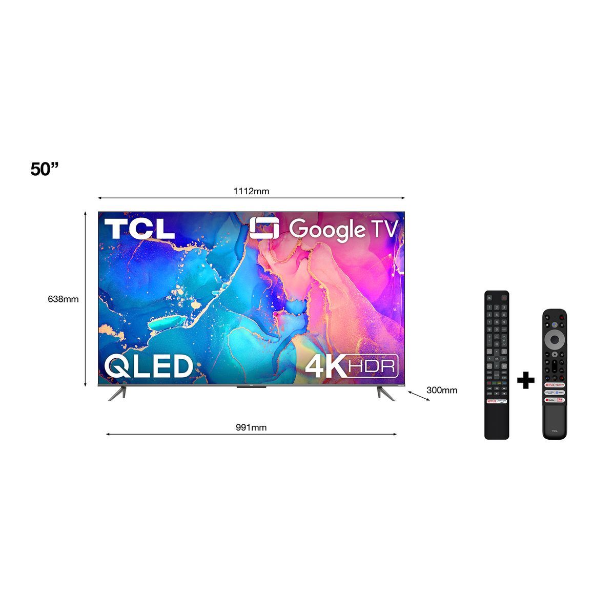 TCL 50C635 TV QLED Ultra HD 127 cm Google TV