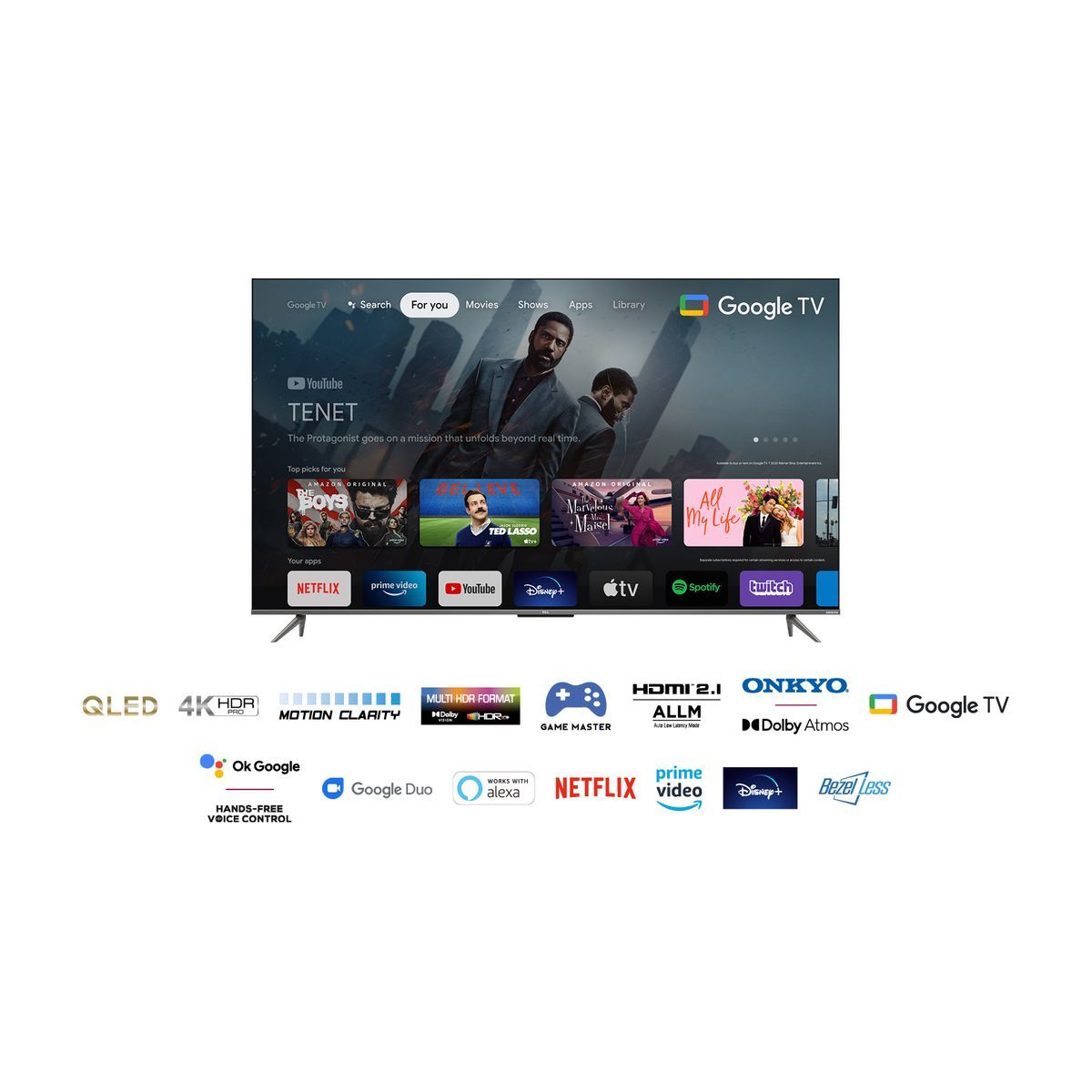 TCL 50C635 TV QLED Ultra HD 127 cm Google TV