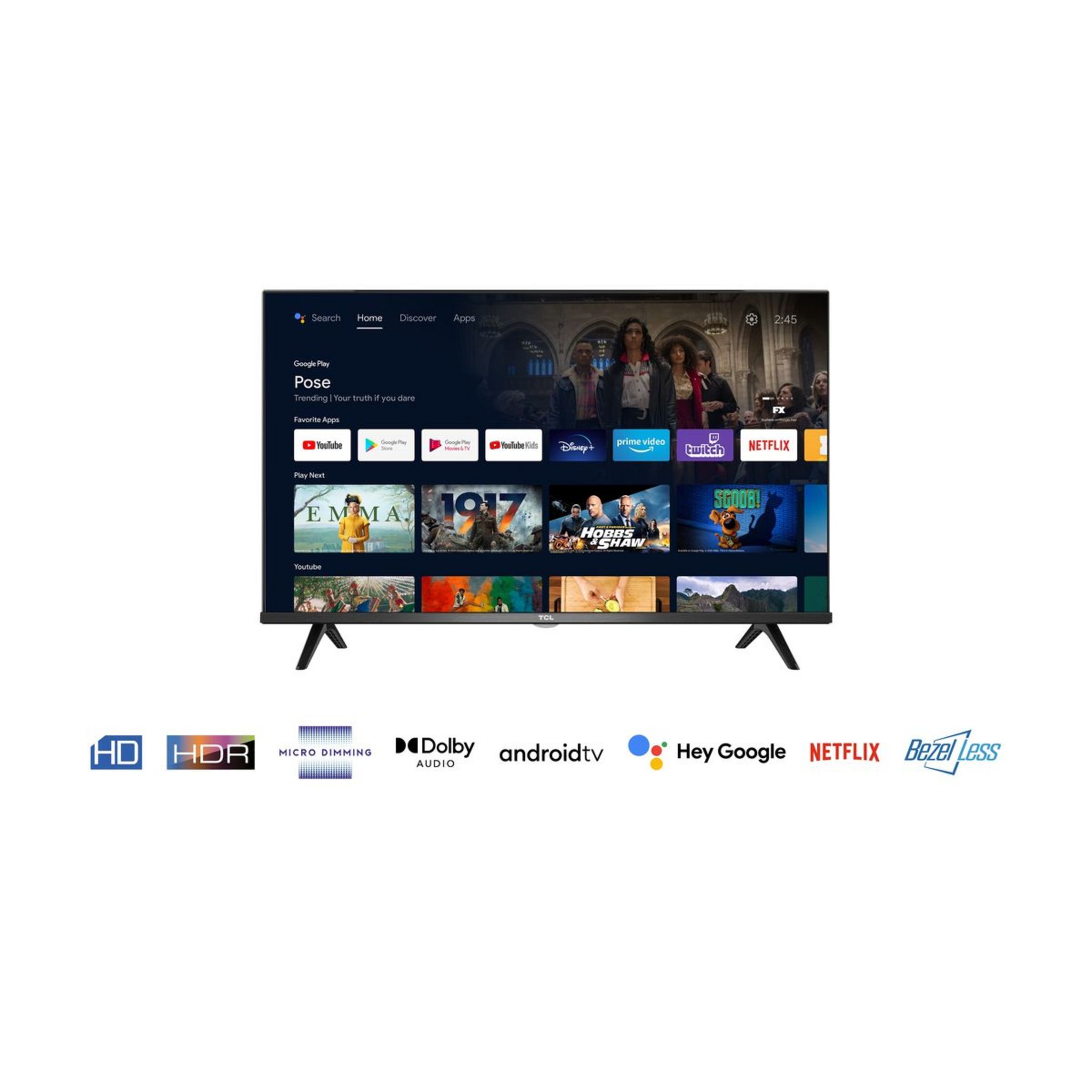 Voir la diapositive 2 : TCL TV LED HD 32S6201 81 cm Android TV