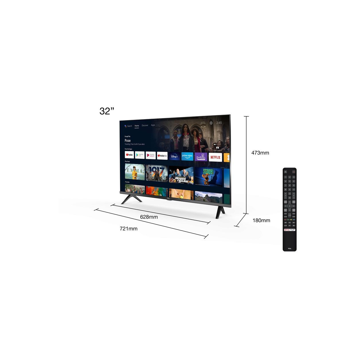 TCL TV LED HD 32S6201 81 cm Android TV