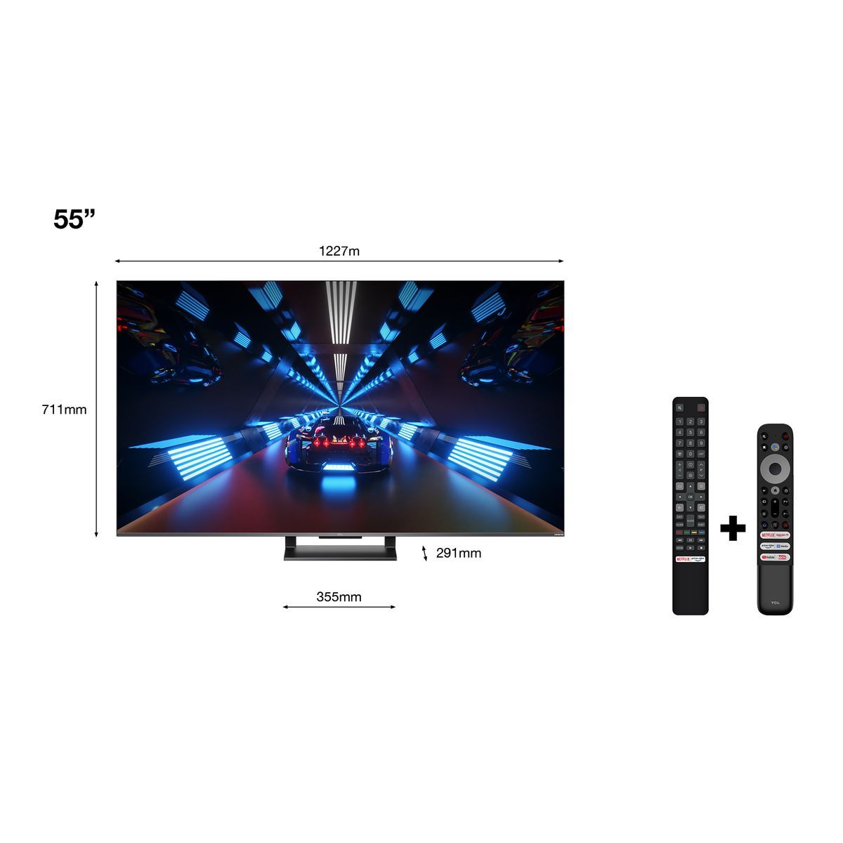 TCL 55C735 TV QLED Ultra HD 139 cm Google TV