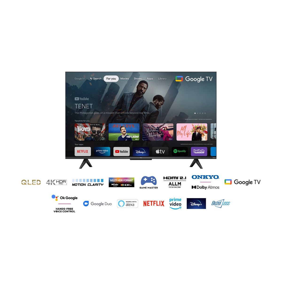 TCL TV QLED 43C635 108 cm Google TV