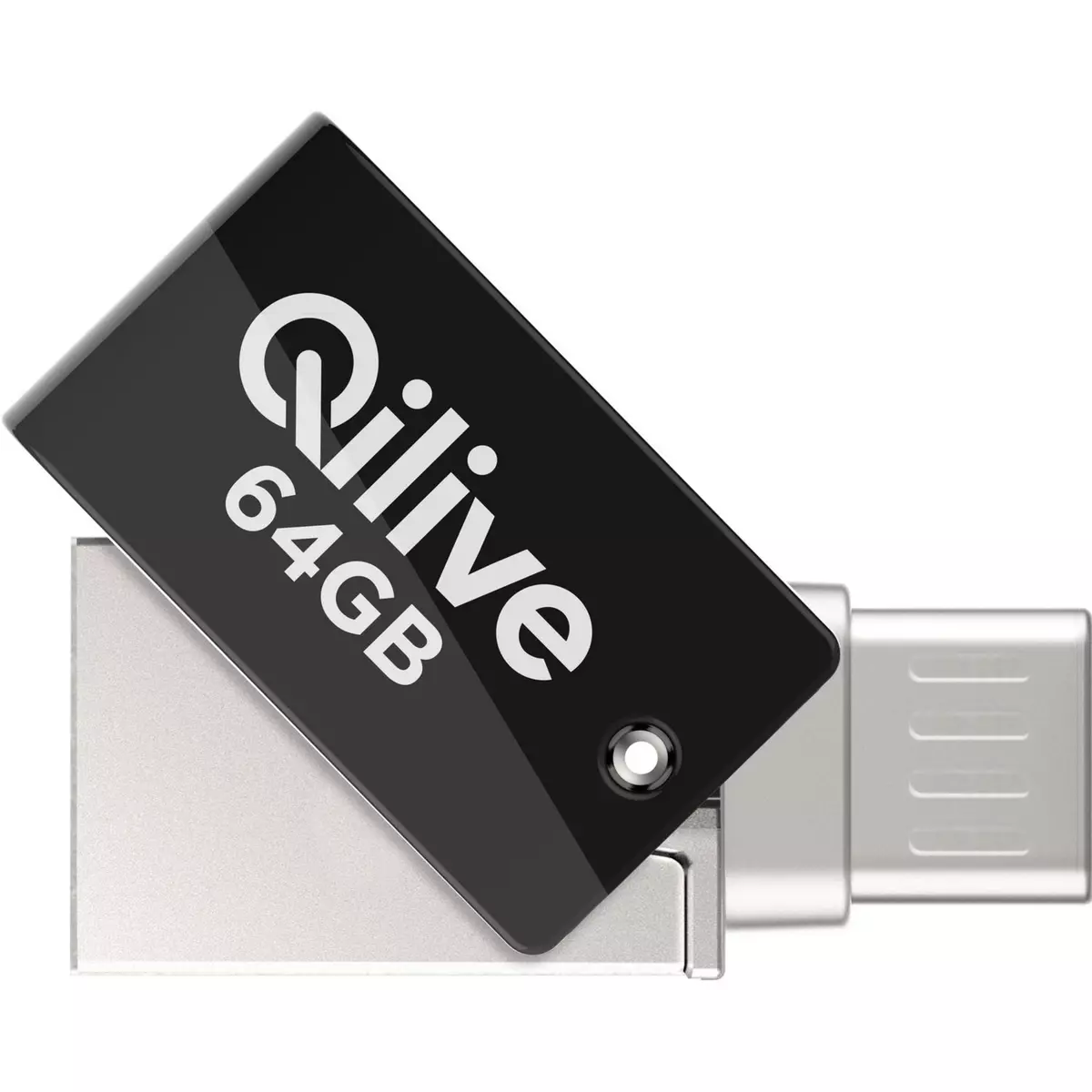 QILIVE Clé USB 64GO T260 USB/M USB - Blanc et noir pas cher