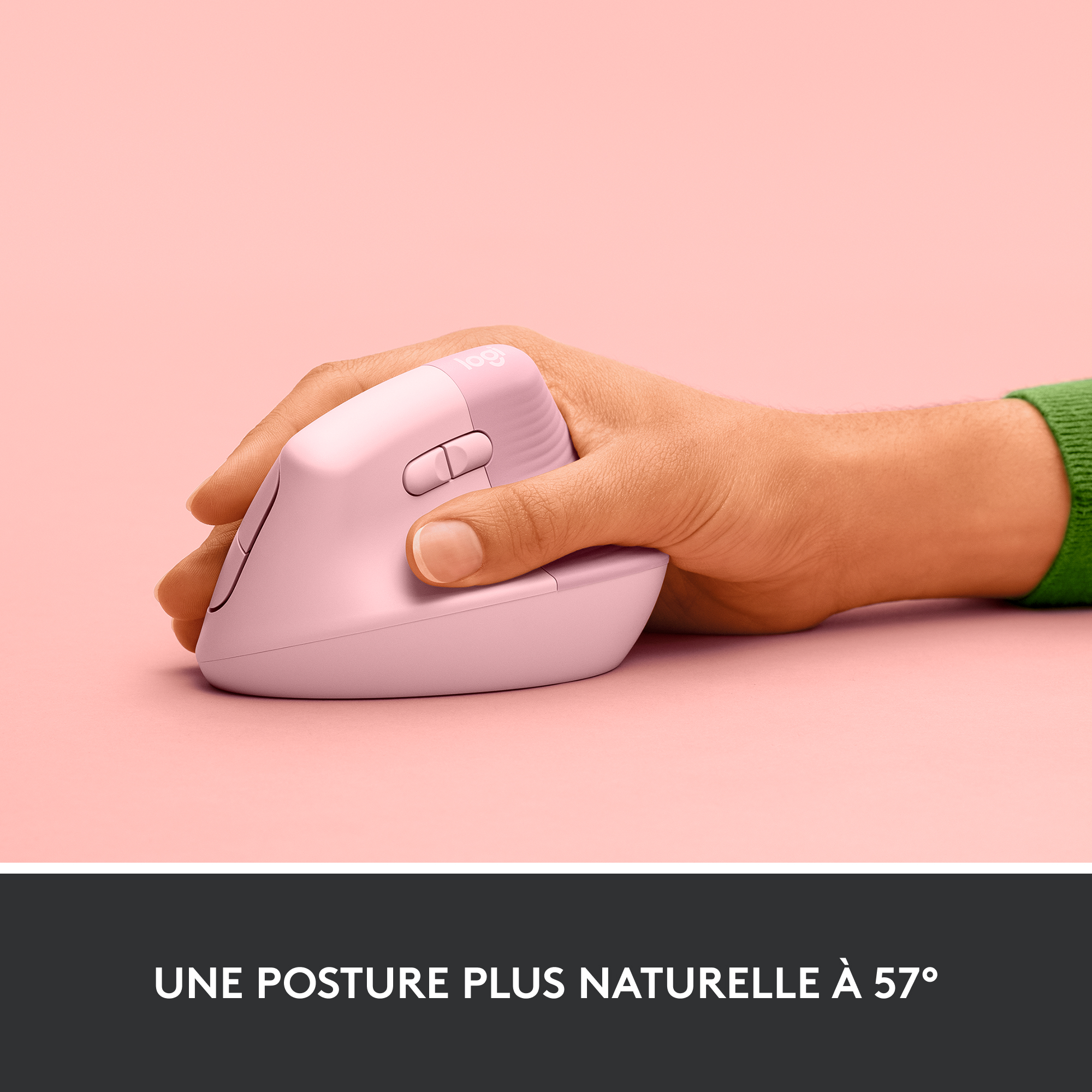 Voir la diapositive 3 : LOGITECH Souris LIFT SOURIS ERGO - Rose